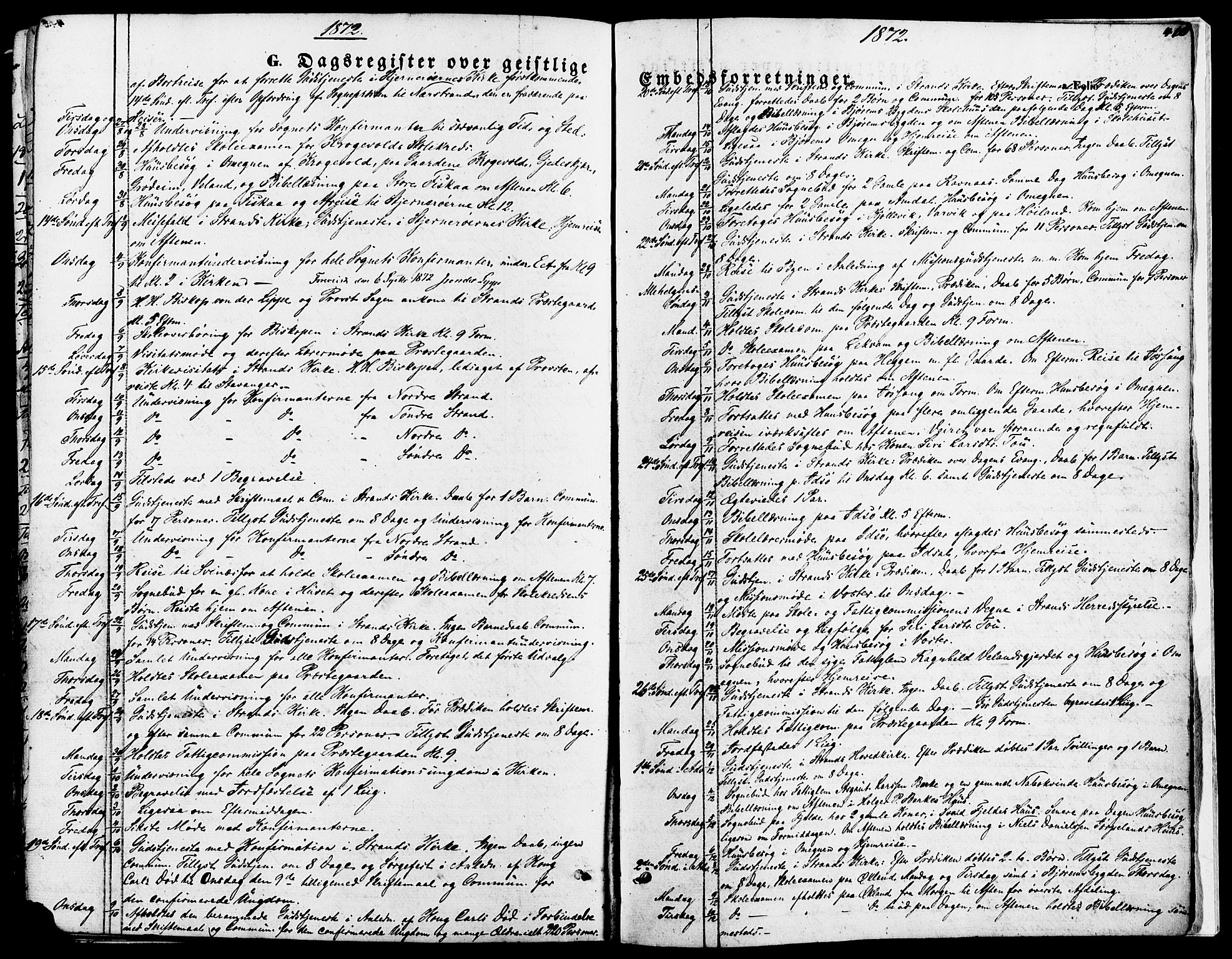 Strand sokneprestkontor, SAST/A-101828/H/Ha/Haa/L0007: Parish register (official) no. A 7, 1855-1881, p. 410