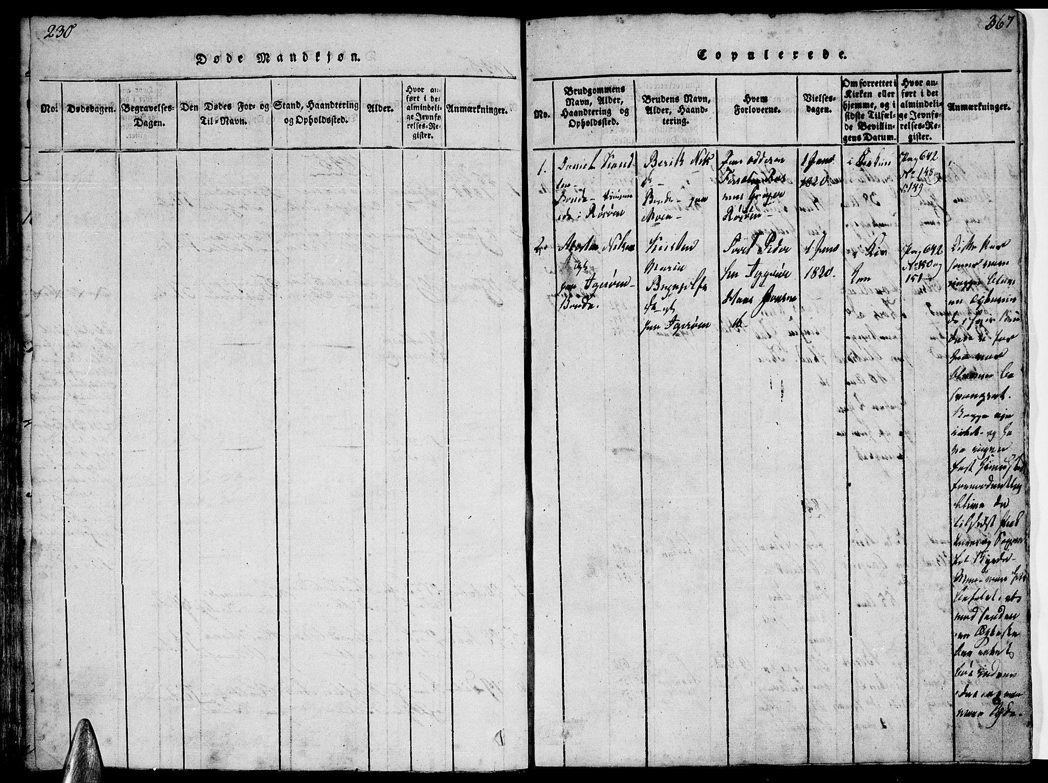 Ministerialprotokoller, klokkerbøker og fødselsregistre - Nordland, SAT/A-1459/816/L0239: Parish register (official) no. 816A05, 1820-1845, p. 366-367