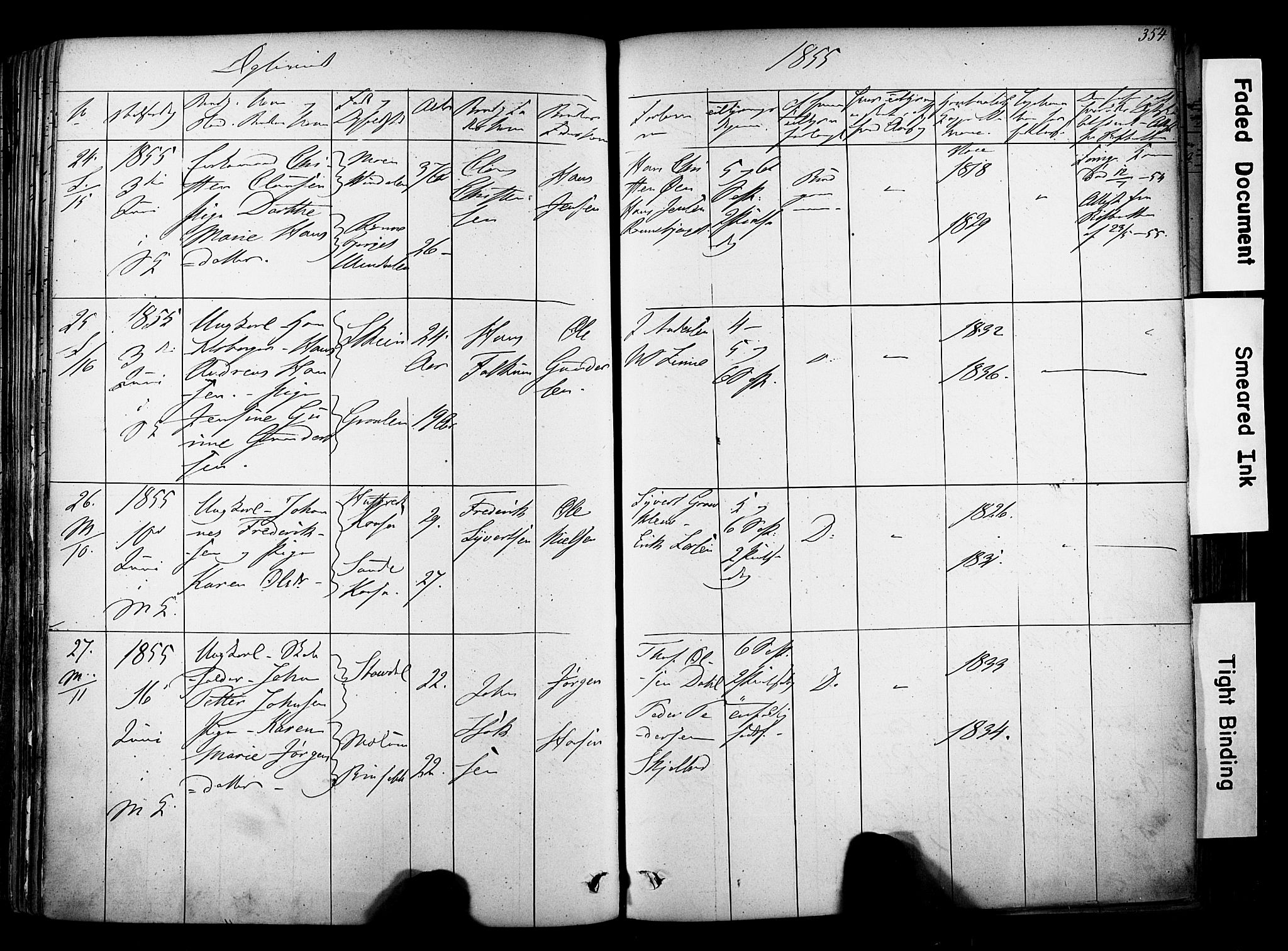 Solum kirkebøker, AV/SAKO-A-306/F/Fa/L0006: Parish register (official) no. I 6, 1844-1855, p. 354