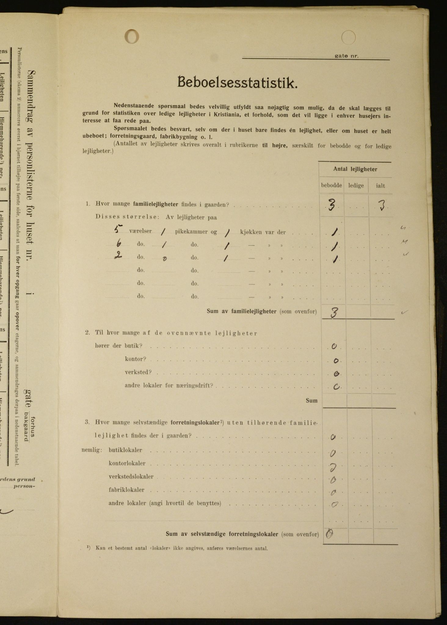 OBA, Municipal Census 1909 for Kristiania, 1909, p. 104487