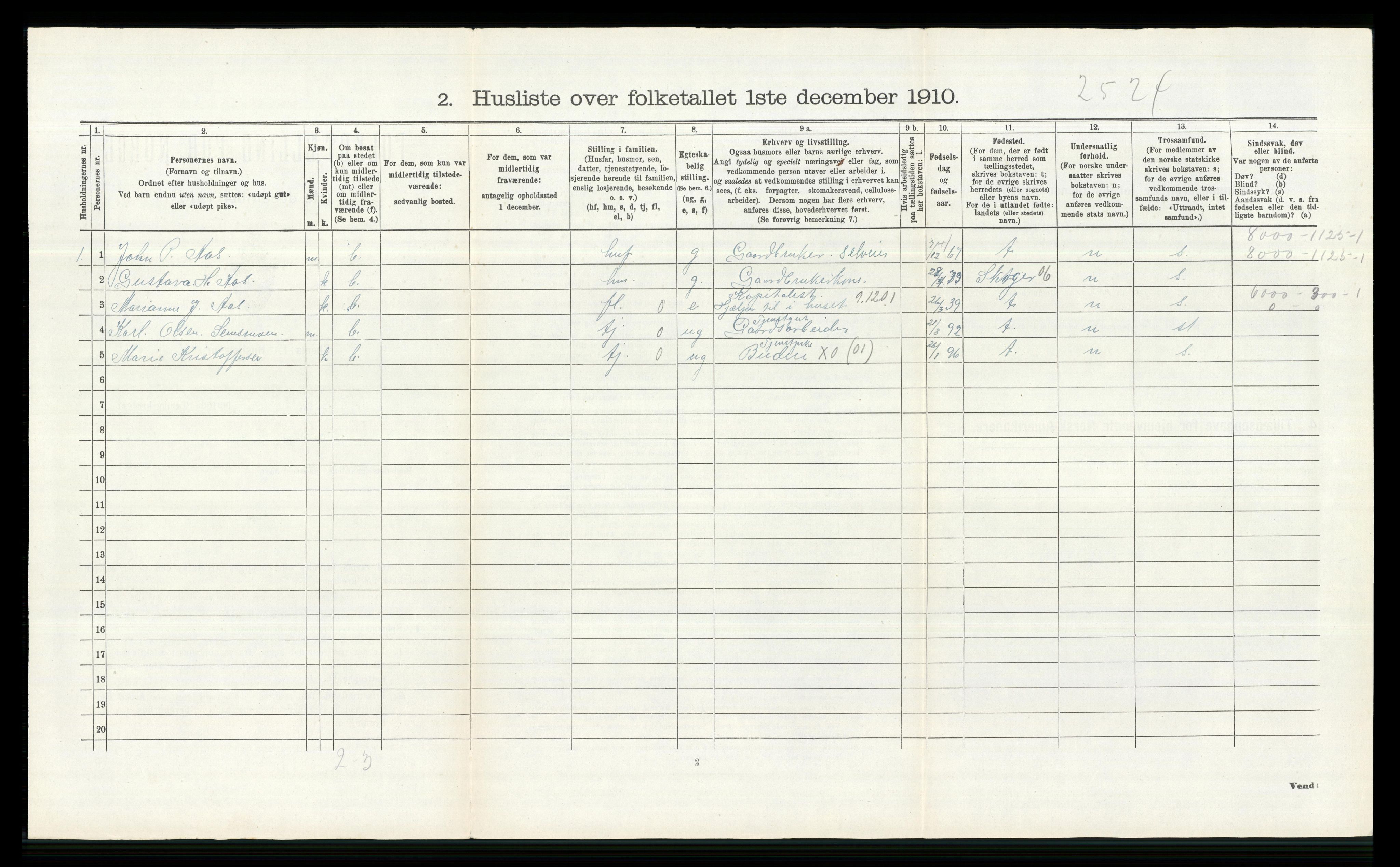 RA, 1910 census for Øvre Eiker, 1910, p. 1324