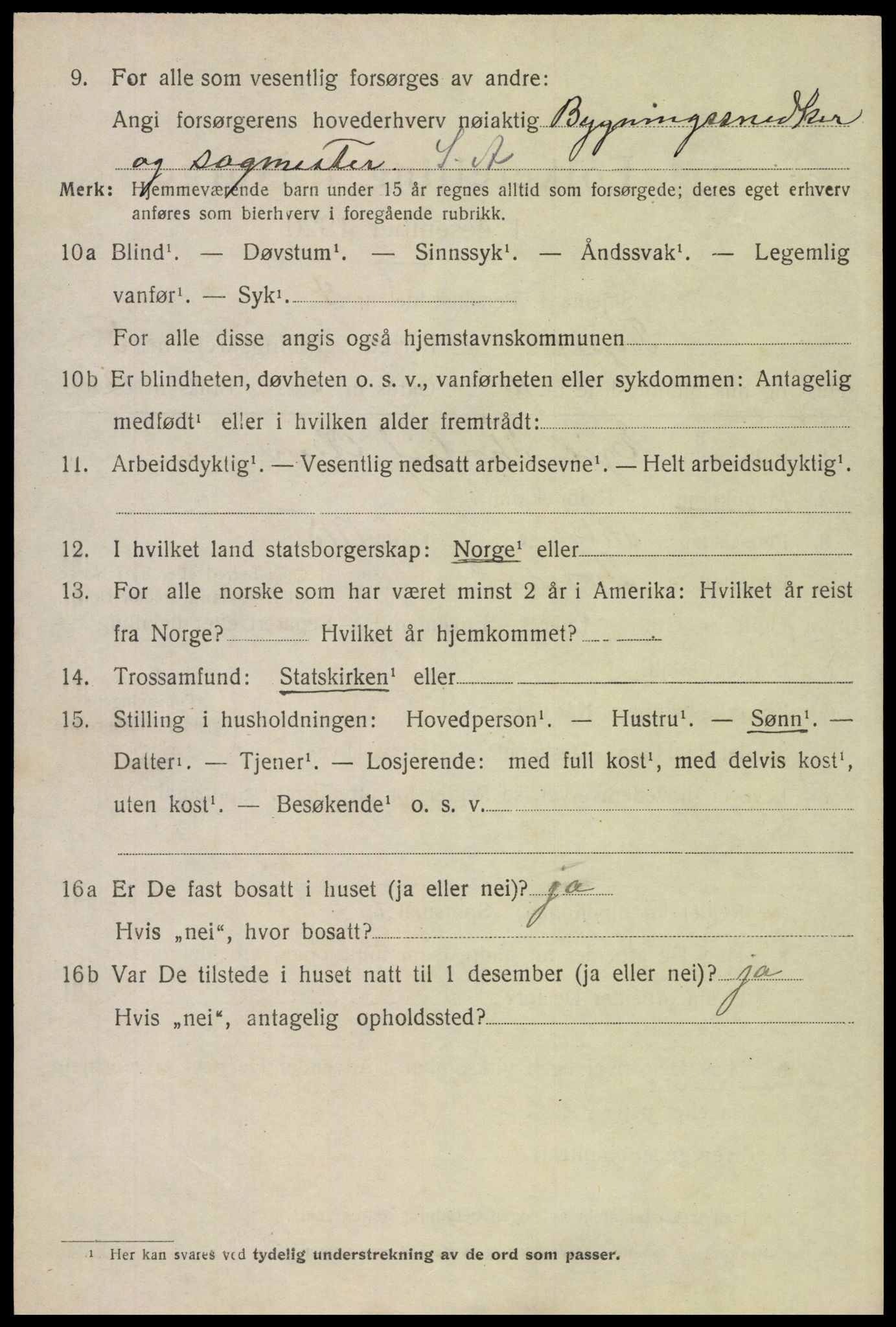 SAH, 1920 census for Trysil, 1920, p. 4414