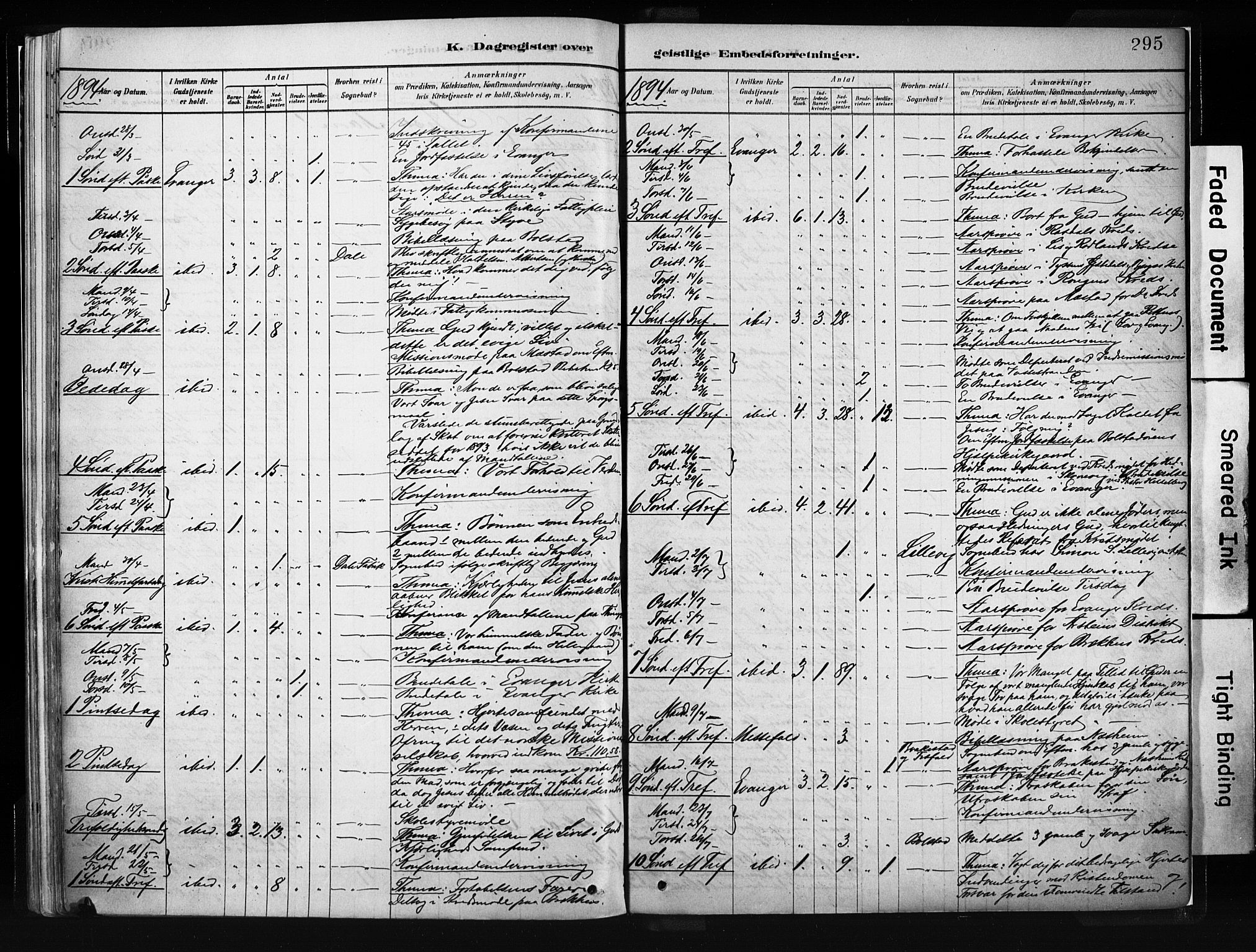 Evanger sokneprestembete, AV/SAB-A-99924: Parish register (official) no. A 1, 1877-1899, p. 295