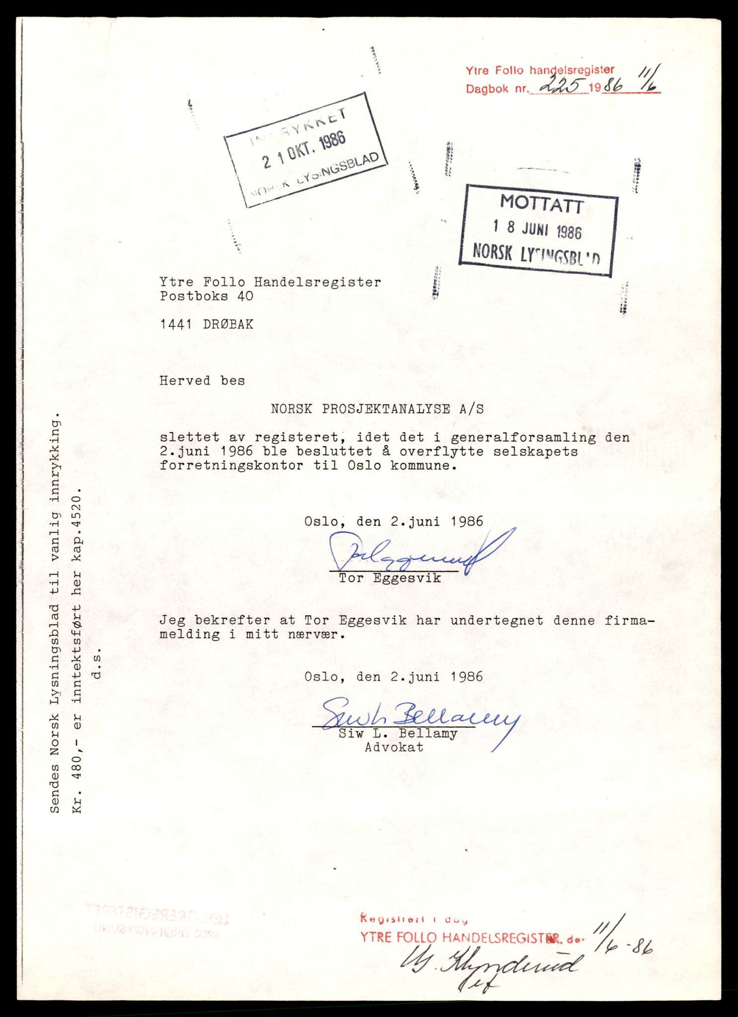 Ytre Follo tingrett, AV/SAT-A-10177/K/Kb/Kbb/L0014: Enkeltmannsforetak og aksjeselskap, Norsk P - Pa, 1891-1989, p. 1