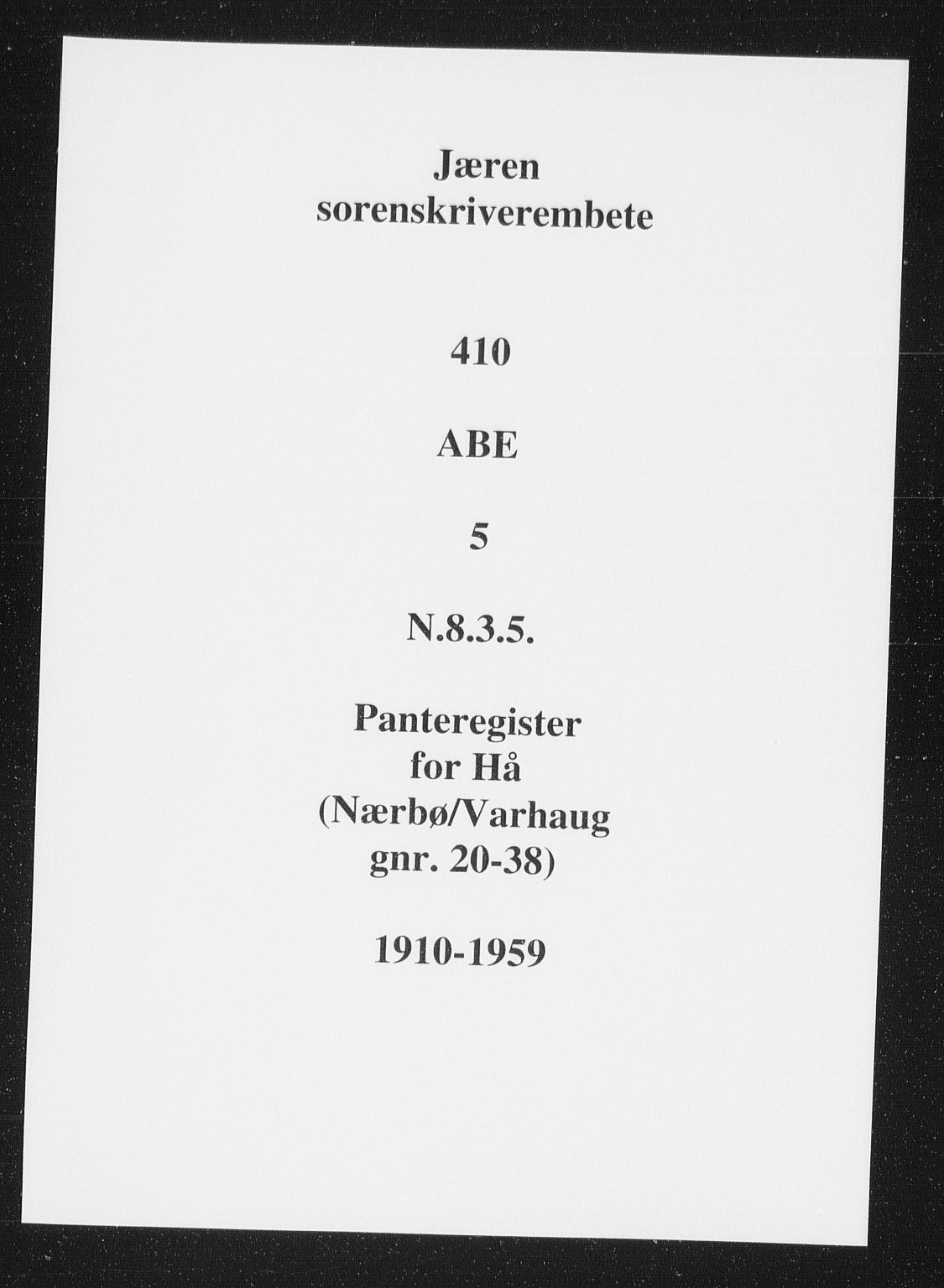 Jæren sorenskriveri, SAST/A-100310/01/4/41/41ABE/L0005: Mortgage register no. 41 ABE5, 1910