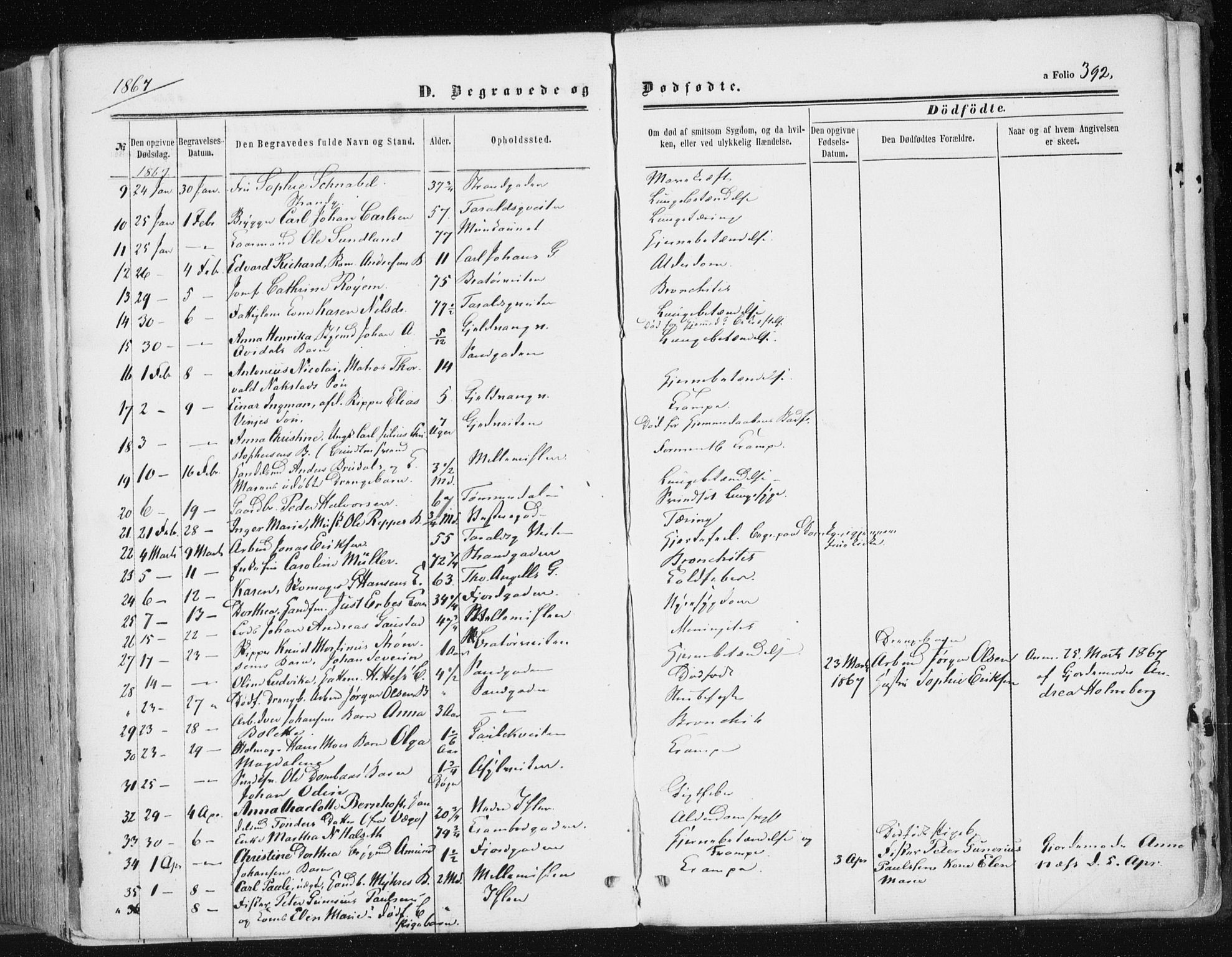 Ministerialprotokoller, klokkerbøker og fødselsregistre - Sør-Trøndelag, AV/SAT-A-1456/602/L0115: Parish register (official) no. 602A13, 1860-1872, p. 392