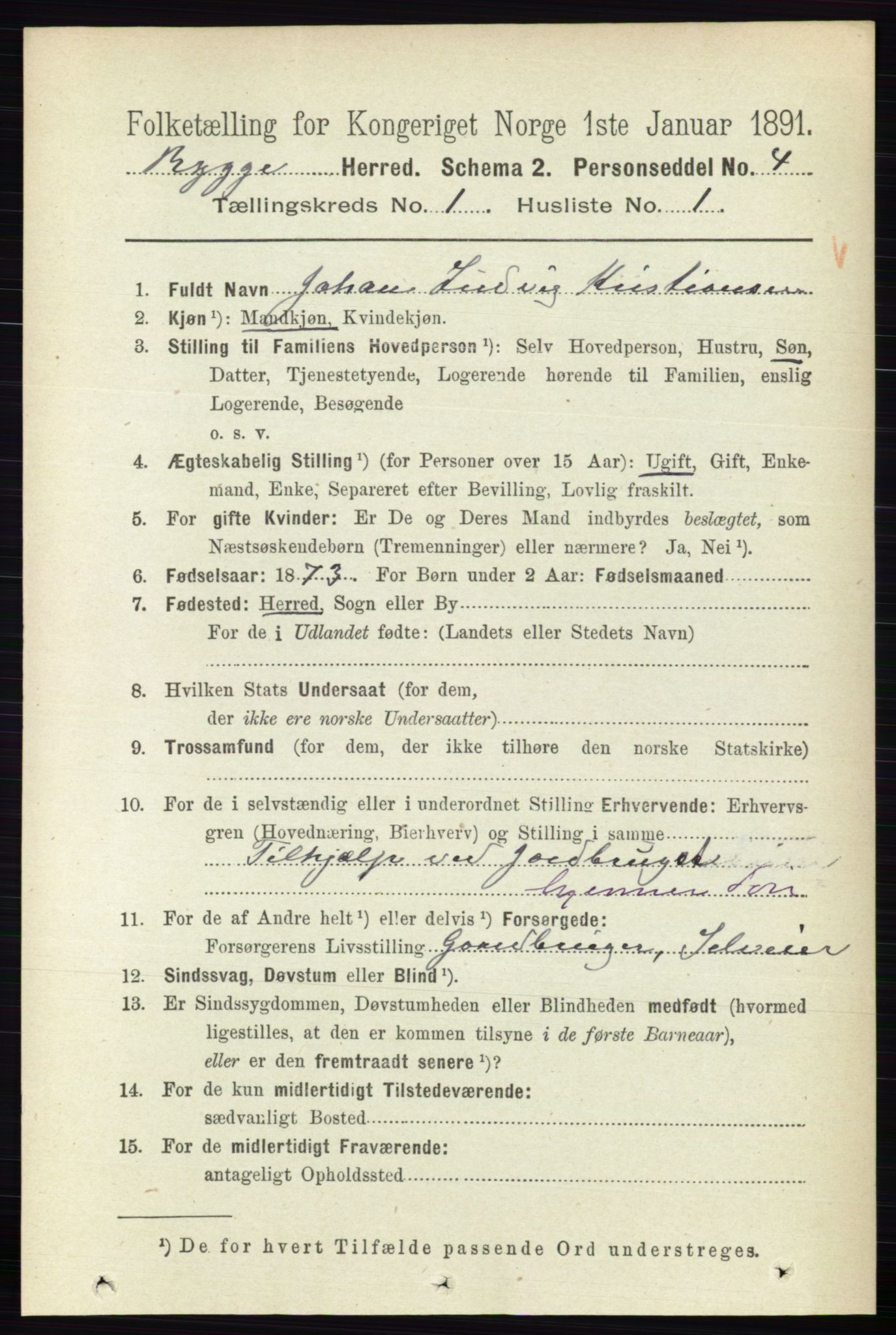 RA, 1891 census for 0136 Rygge, 1891, p. 166