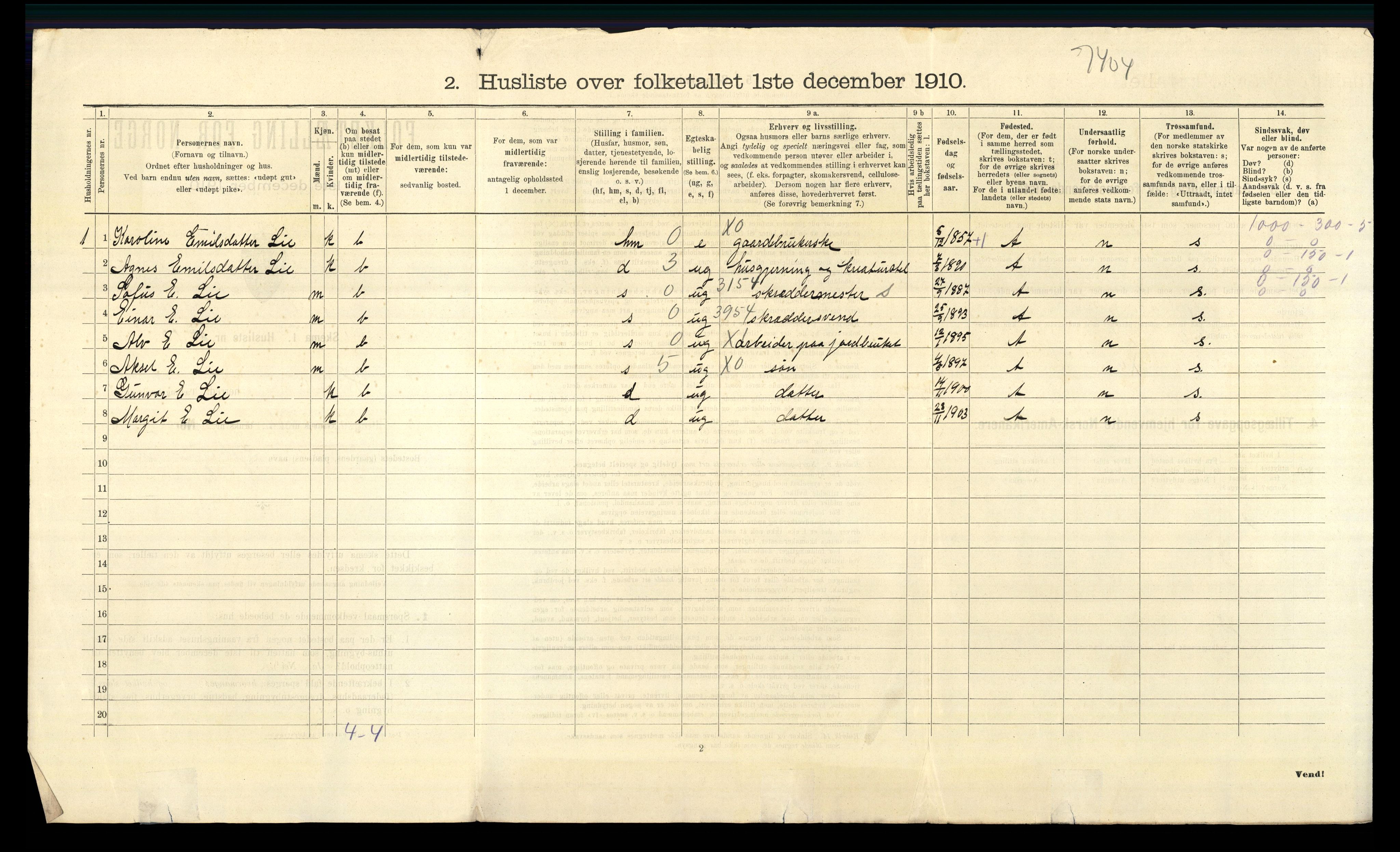 RA, 1910 census for Høland, 1910, p. 1212