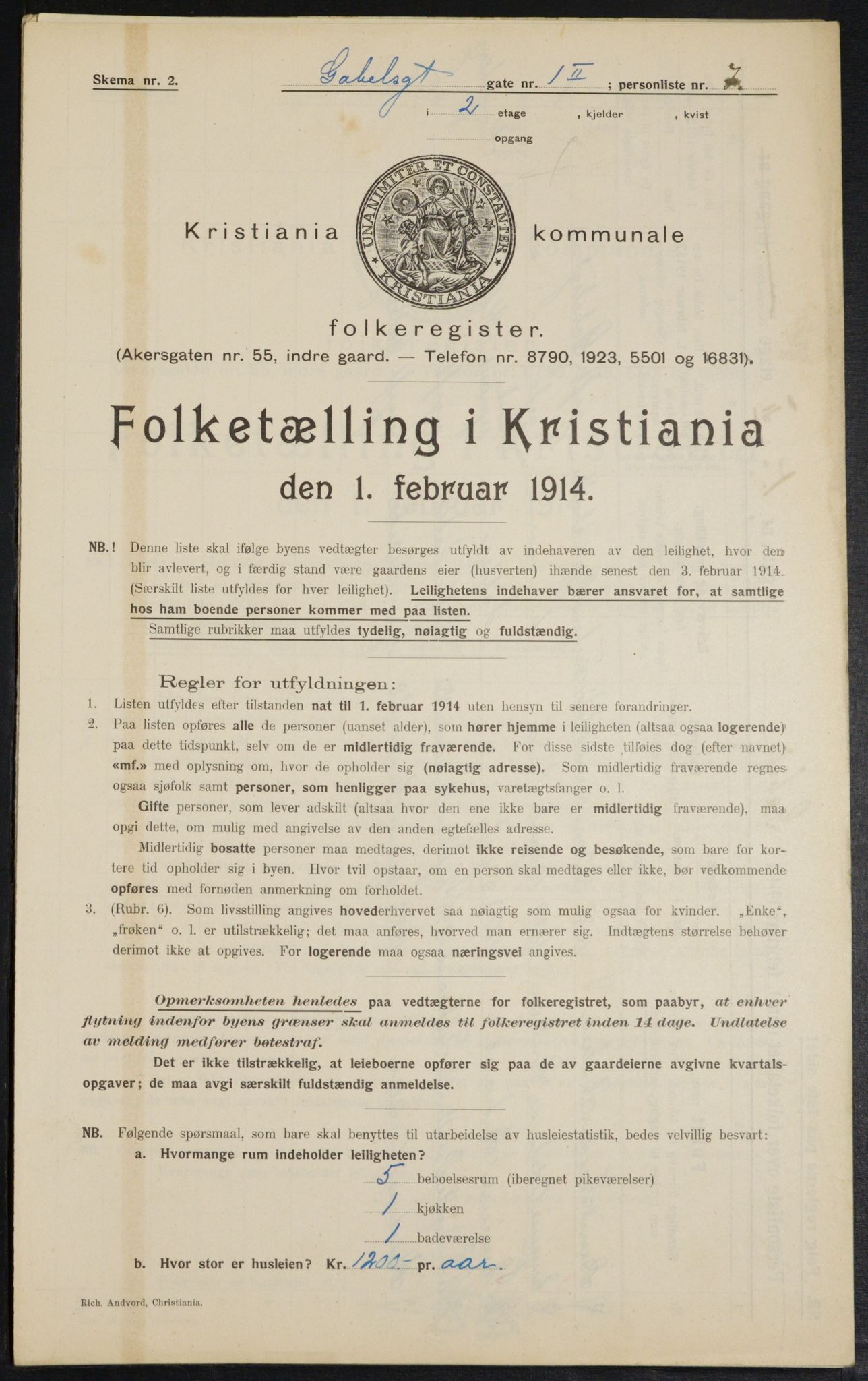 OBA, Municipal Census 1914 for Kristiania, 1914, p. 28670