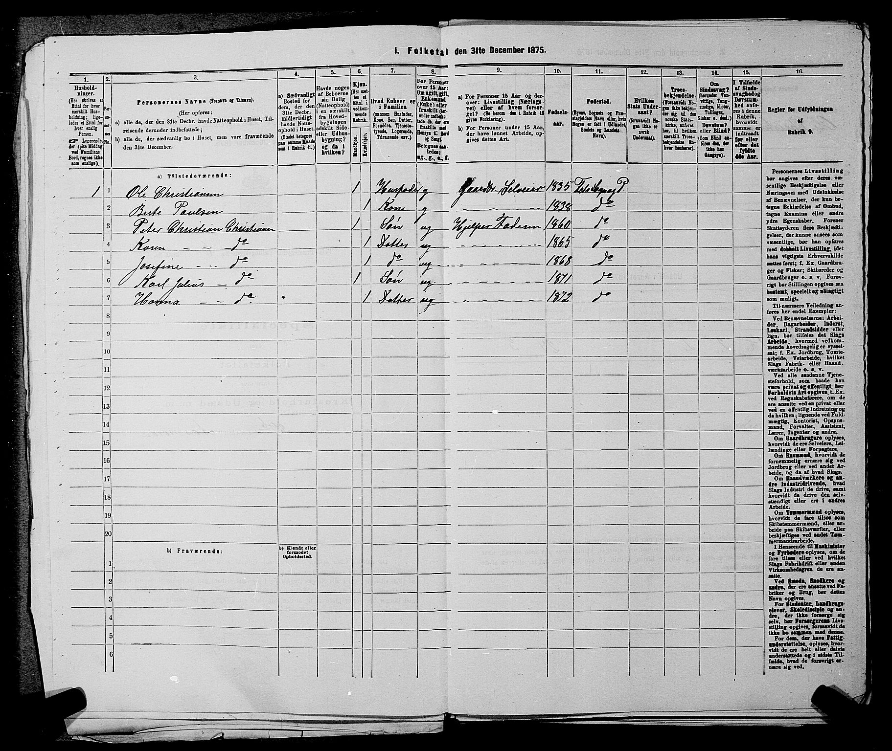 RA, 1875 census for 0227P Fet, 1875, p. 807