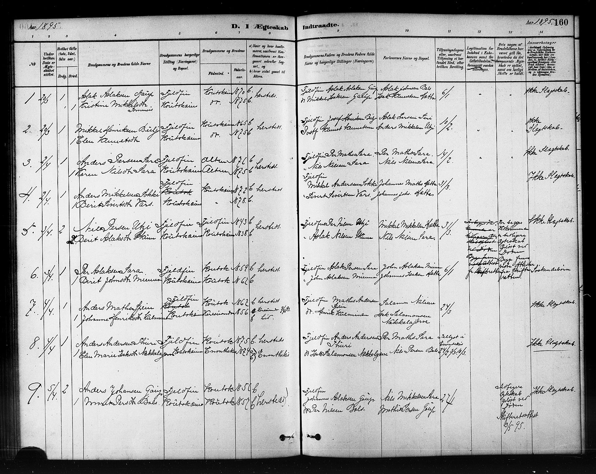 Kautokeino sokneprestembete, SATØ/S-1340/H/Hb/L0002.klokk: Parish register (copy) no. 2, 1877-1896, p. 160