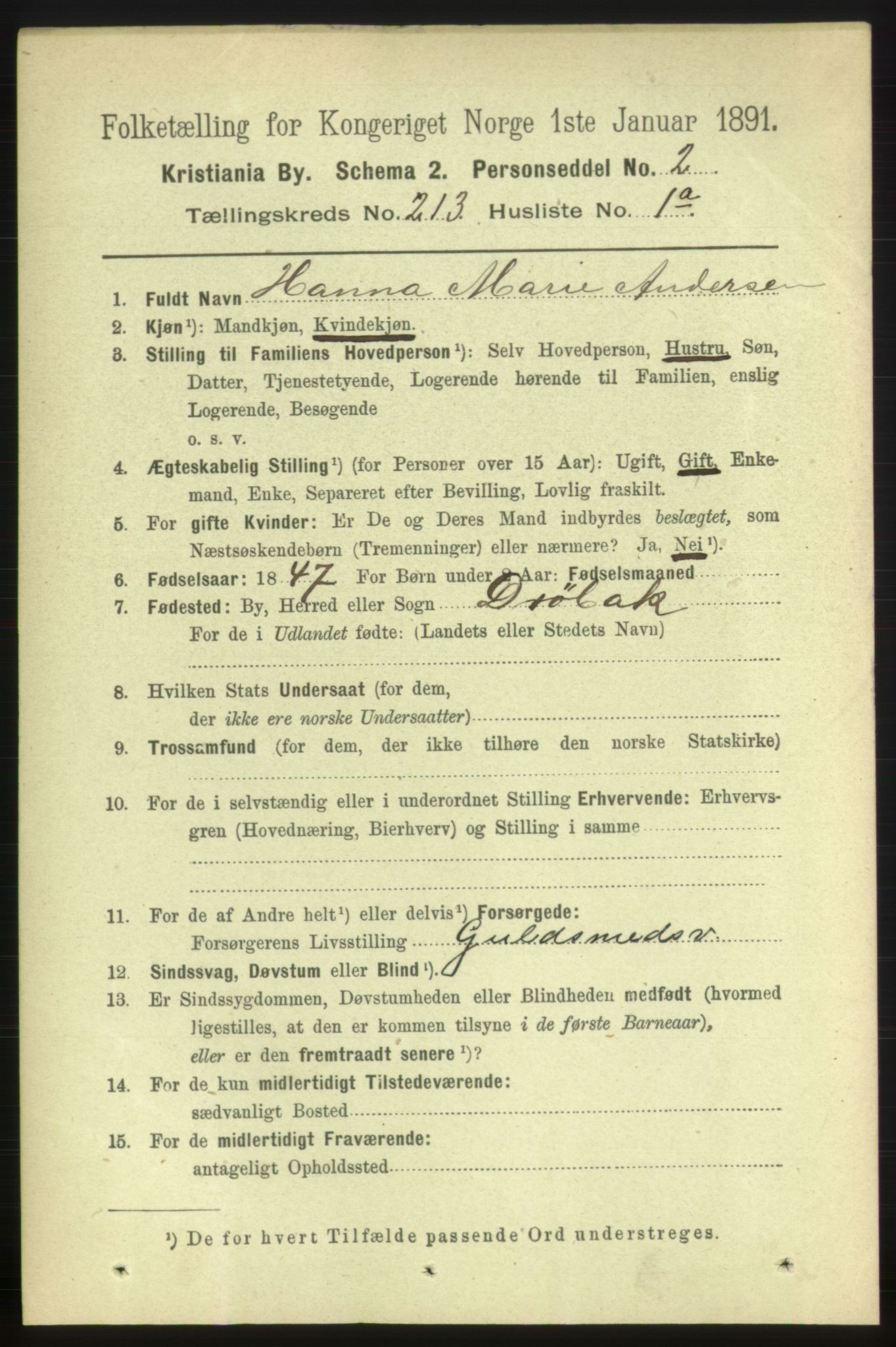 RA, 1891 census for 0301 Kristiania, 1891, p. 126971