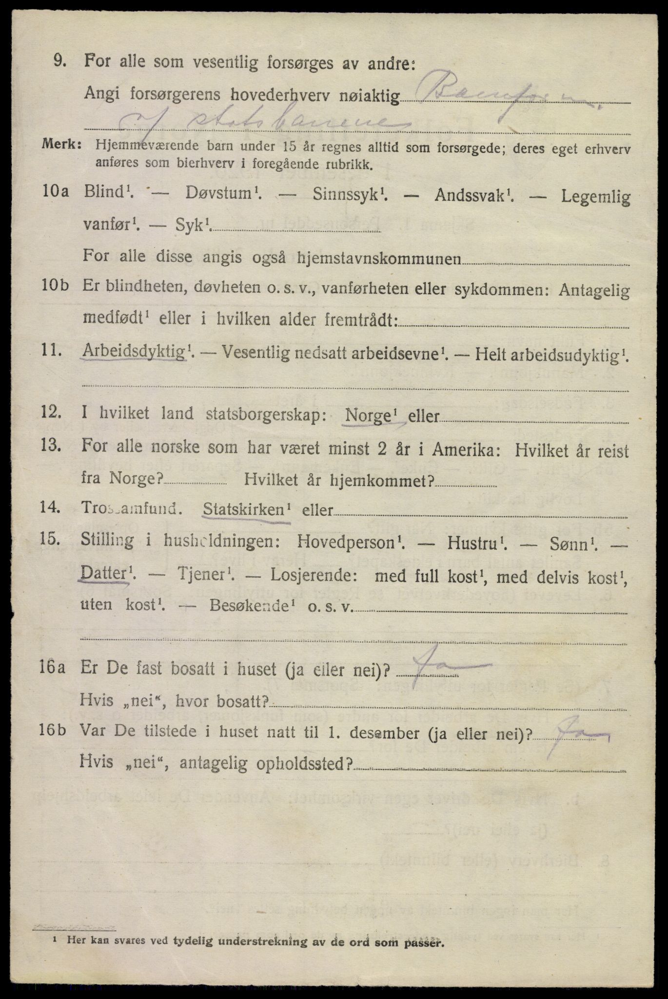 SAKO, 1920 census for Sem, 1920, p. 2786