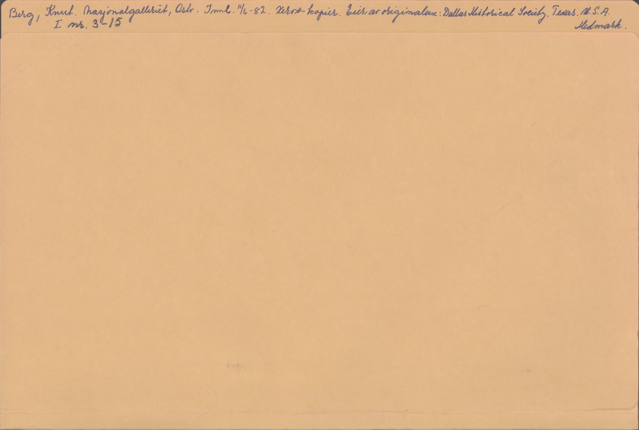 Samlinger til kildeutgivelse, Amerikabrevene, RA/EA-4057/F/L0007: Innlån fra Hedmark: Berg - Furusetbrevene, 1838-1914, p. 1