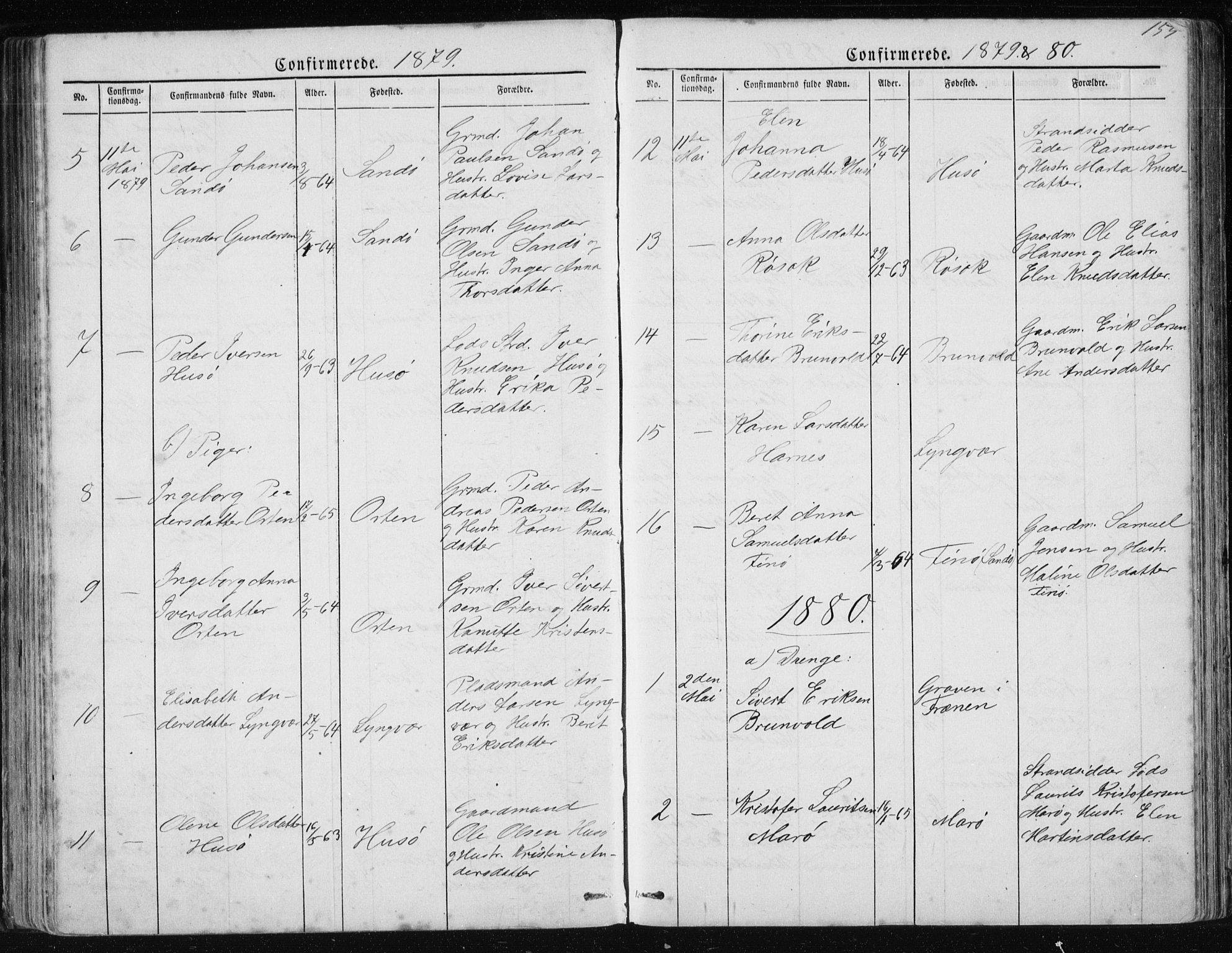 Ministerialprotokoller, klokkerbøker og fødselsregistre - Møre og Romsdal, AV/SAT-A-1454/561/L0732: Parish register (copy) no. 561C02, 1867-1900, p. 153