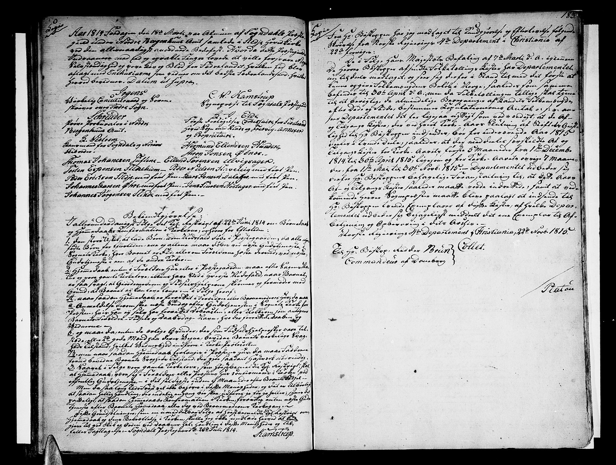 Sogndal sokneprestembete, SAB/A-81301/H/Haa/Haaa/L0009: Parish register (official) no. A 9, 1809-1821, p. 183