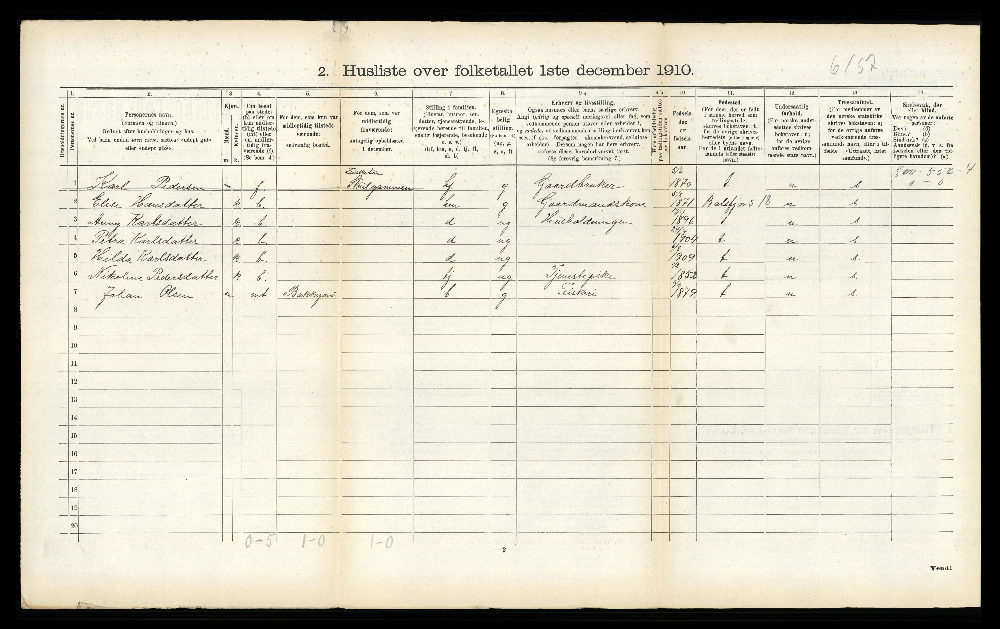 RA, 1910 census for Tromsøysund, 1910, p. 674