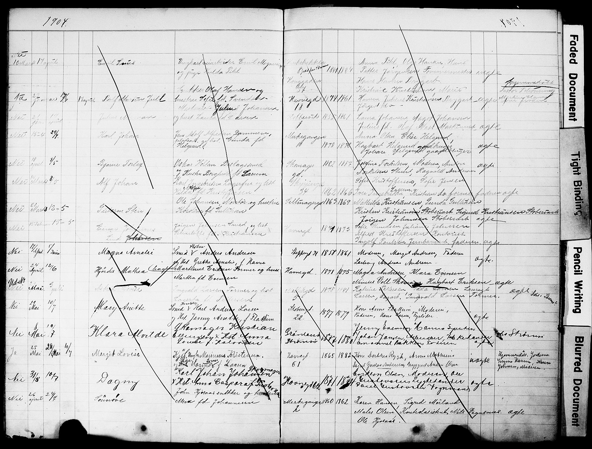 Strømsø kirkebøker, AV/SAKO-A-246/Y/Yb/L0001: Parish register draft no. II 1, 1896-1904