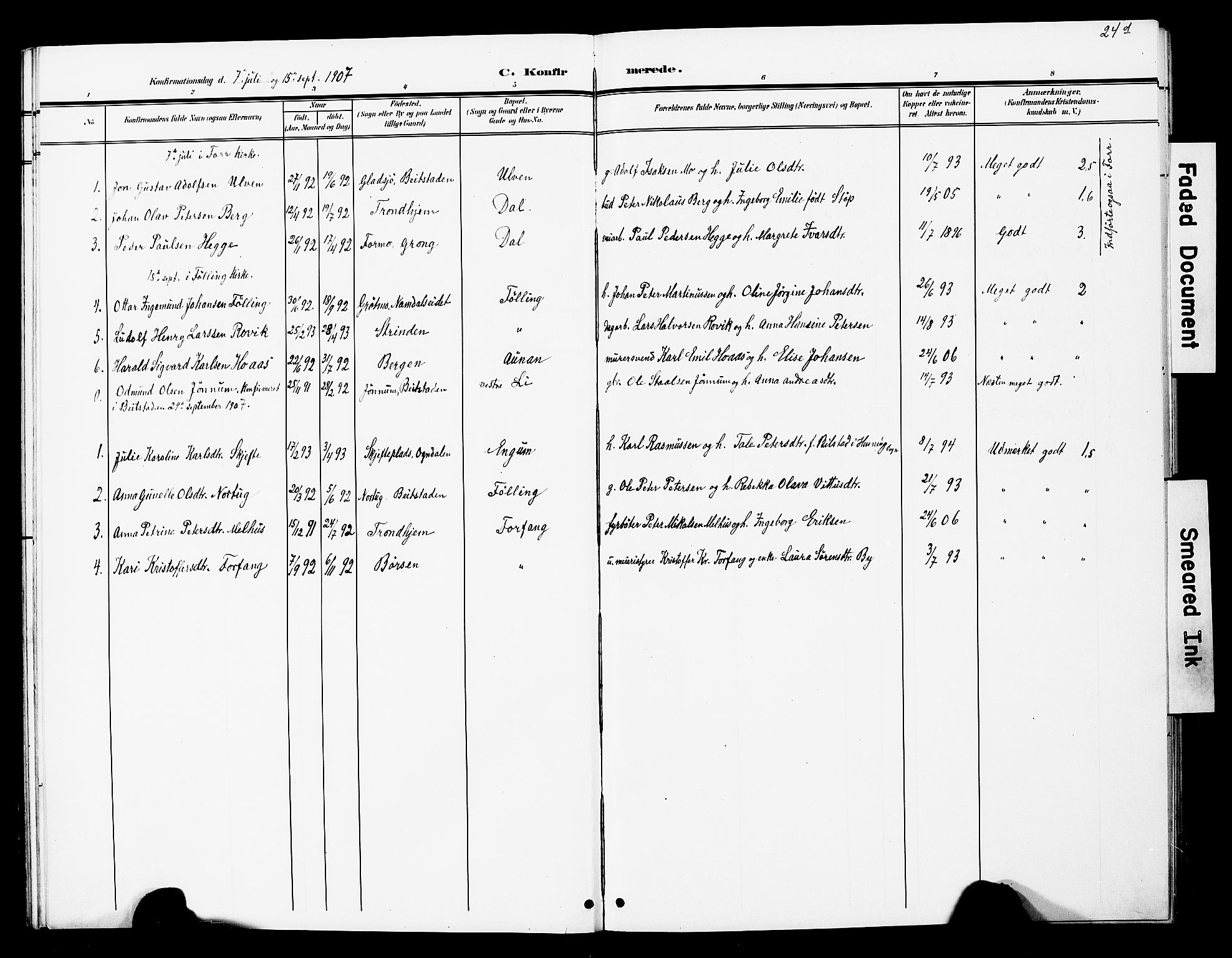 Ministerialprotokoller, klokkerbøker og fødselsregistre - Nord-Trøndelag, SAT/A-1458/748/L0464: Parish register (official) no. 748A01, 1900-1908, p. 24d