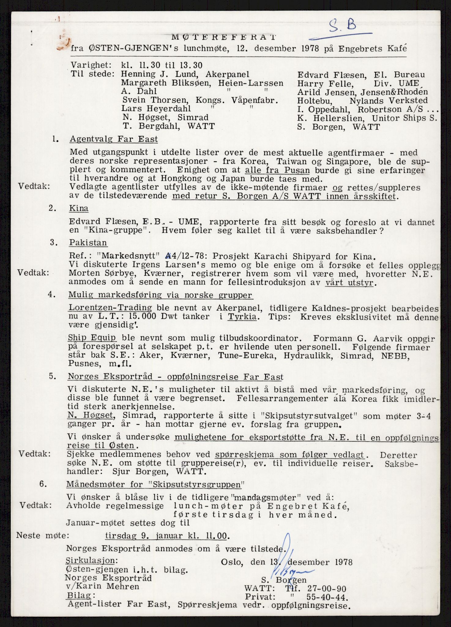 "17-Gruppen Kina", AV/RA-PA-1688/A/L0001: Møtereferater, 1979-1986, p. 22