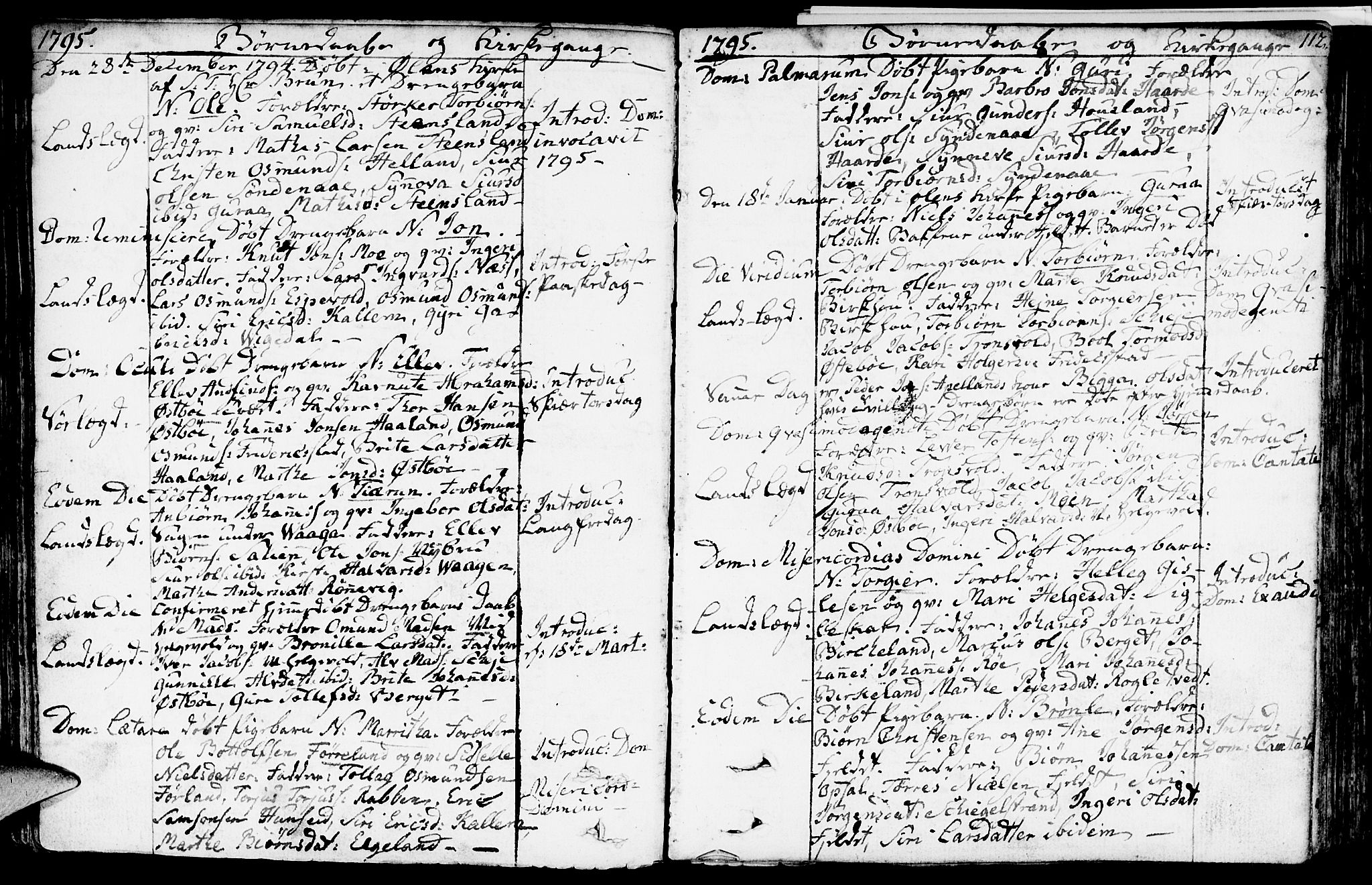 Vikedal sokneprestkontor, AV/SAST-A-101840/01/IV: Parish register (official) no. A 2, 1779-1817, p. 112