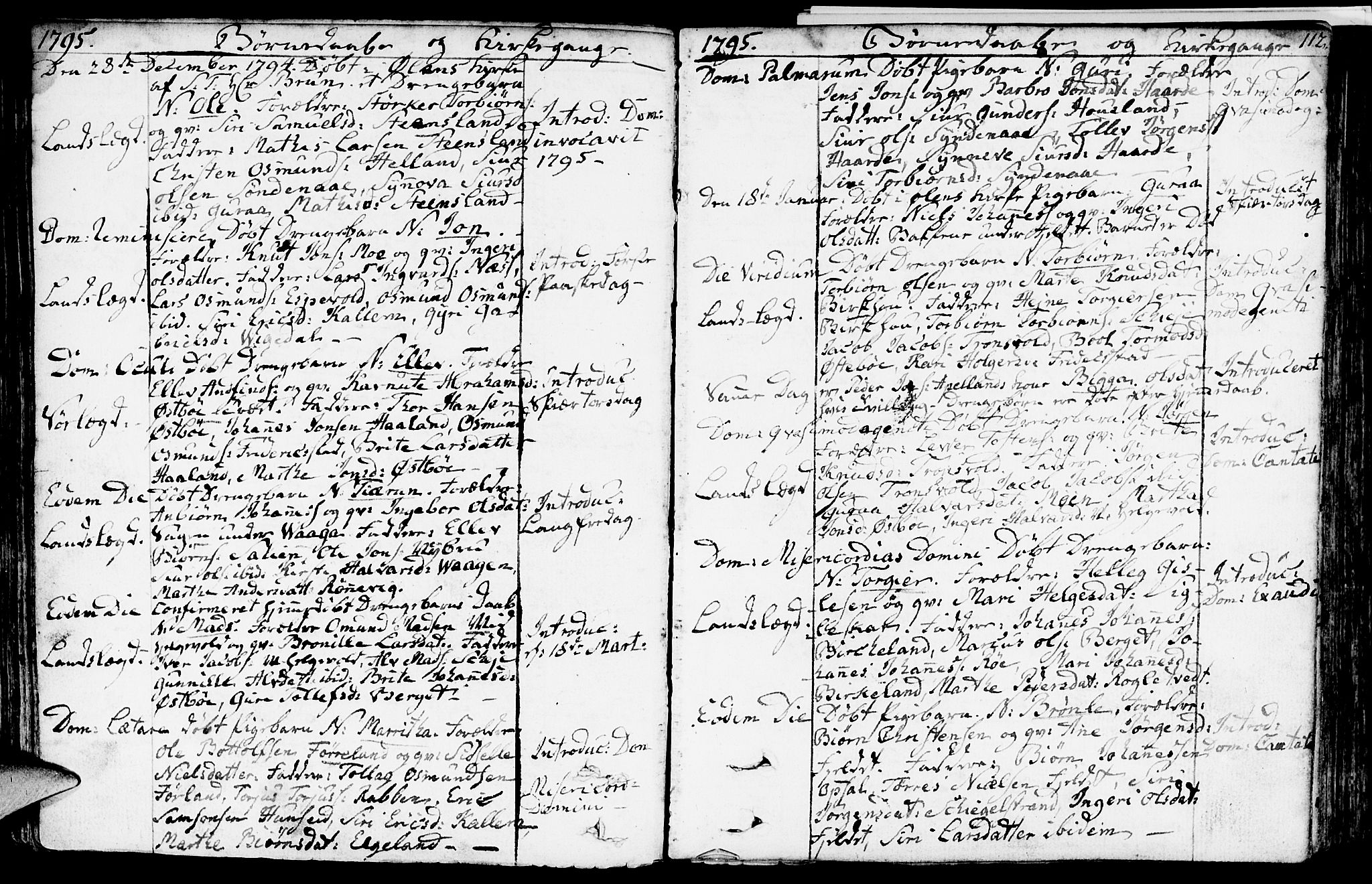 Vikedal sokneprestkontor, SAST/A-101840/01/IV: Parish register (official) no. A 2, 1779-1817, p. 112