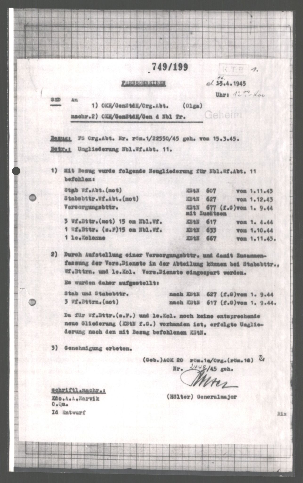 Forsvarets Overkommando. 2 kontor. Arkiv 11.4. Spredte tyske arkivsaker, AV/RA-RAFA-7031/D/Dar/Dara/L0004: Krigsdagbøker for 20. Gebirgs-Armee-Oberkommando (AOK 20), 1945, p. 573