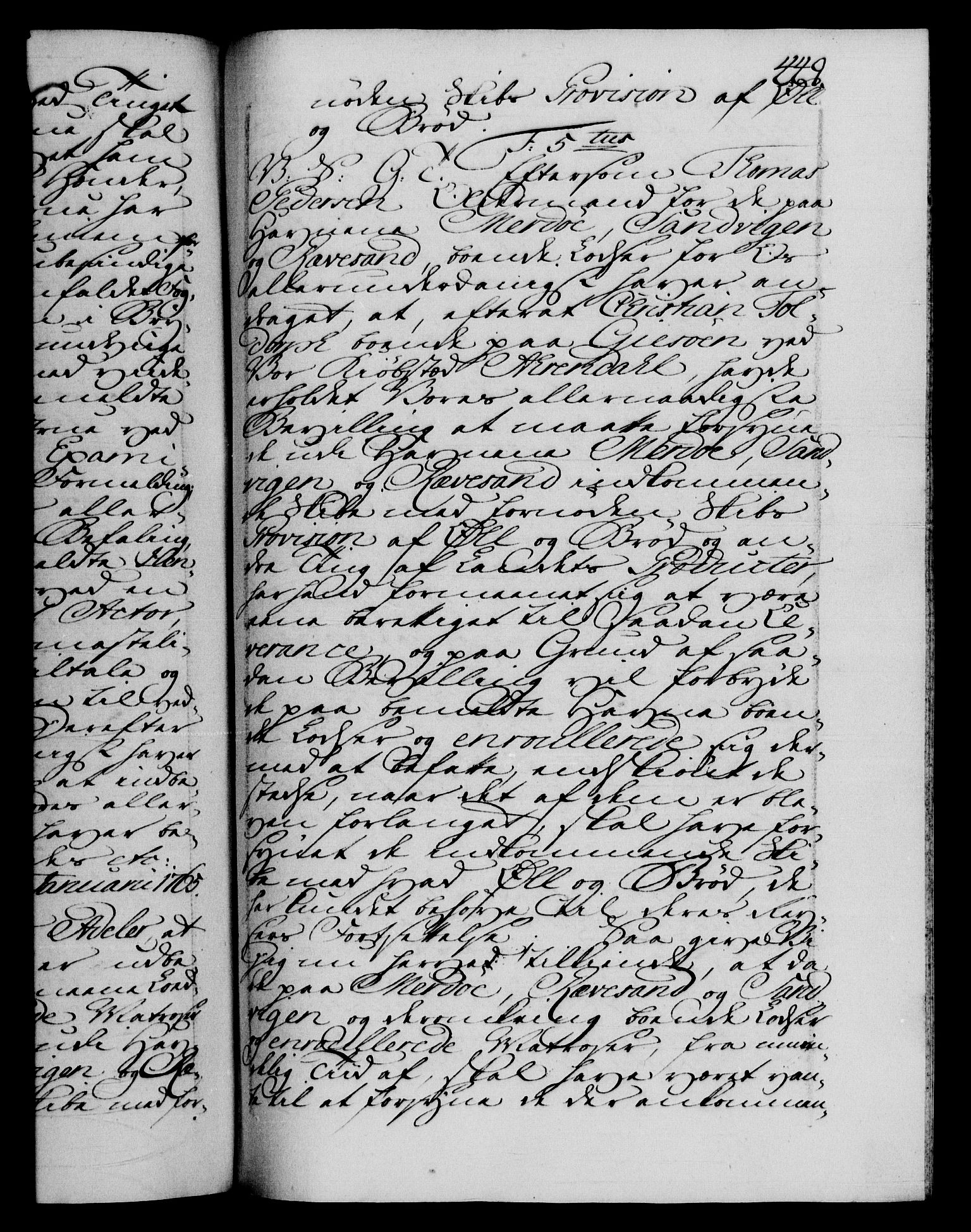 Danske Kanselli 1572-1799, AV/RA-EA-3023/F/Fc/Fca/Fcab/L0037: Norske tegnelser, 1762-1766, p. 449a