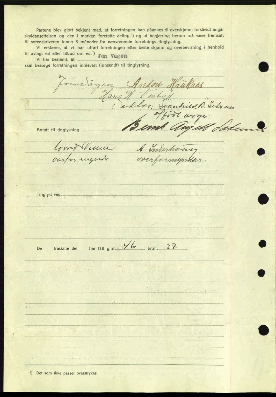 Romsdal sorenskriveri, AV/SAT-A-4149/1/2/2C: Mortgage book no. A1, 1936-1936, Diary no: : 1575/1936