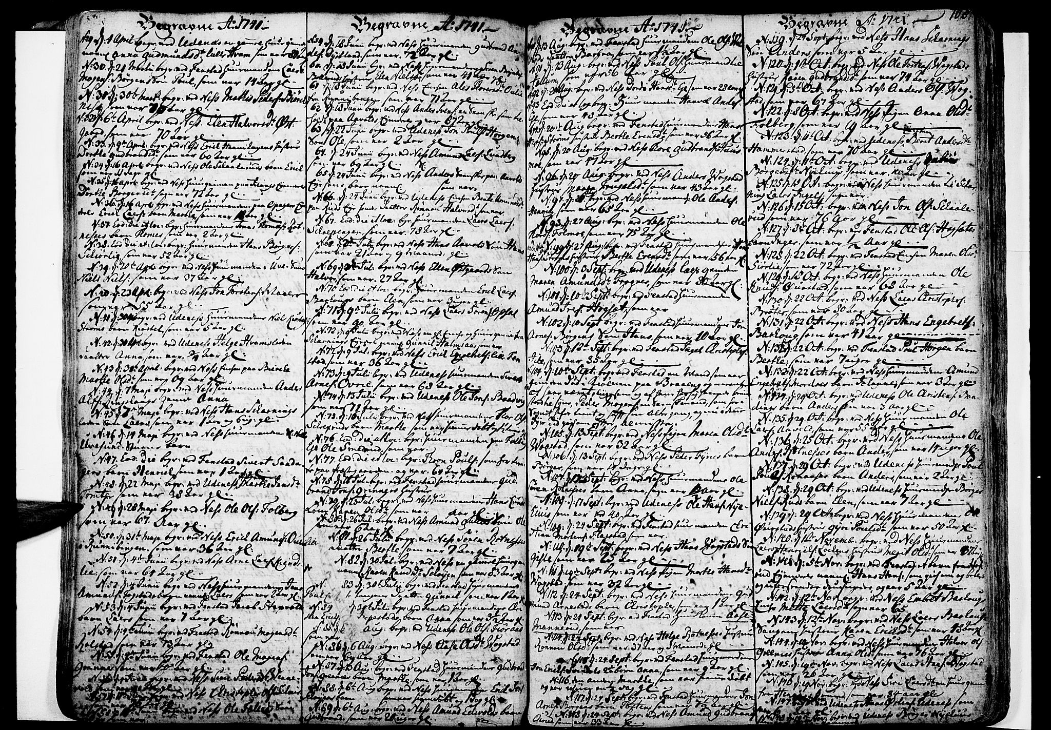 Nes prestekontor Kirkebøker, SAO/A-10410/F/Fa/L0003: Parish register (official) no. I 3, 1734-1781, p. 108