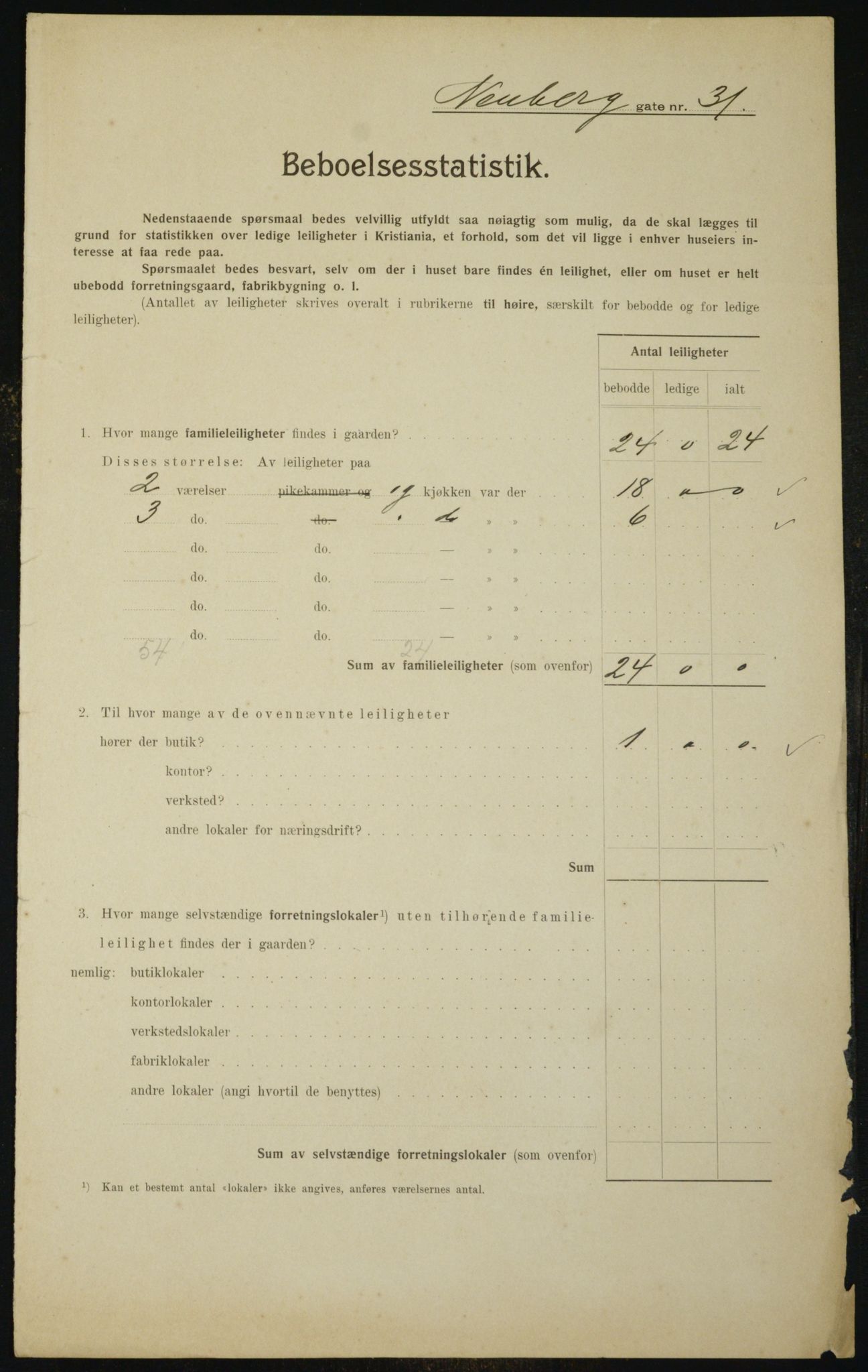 OBA, Municipal Census 1910 for Kristiania, 1910, p. 67758