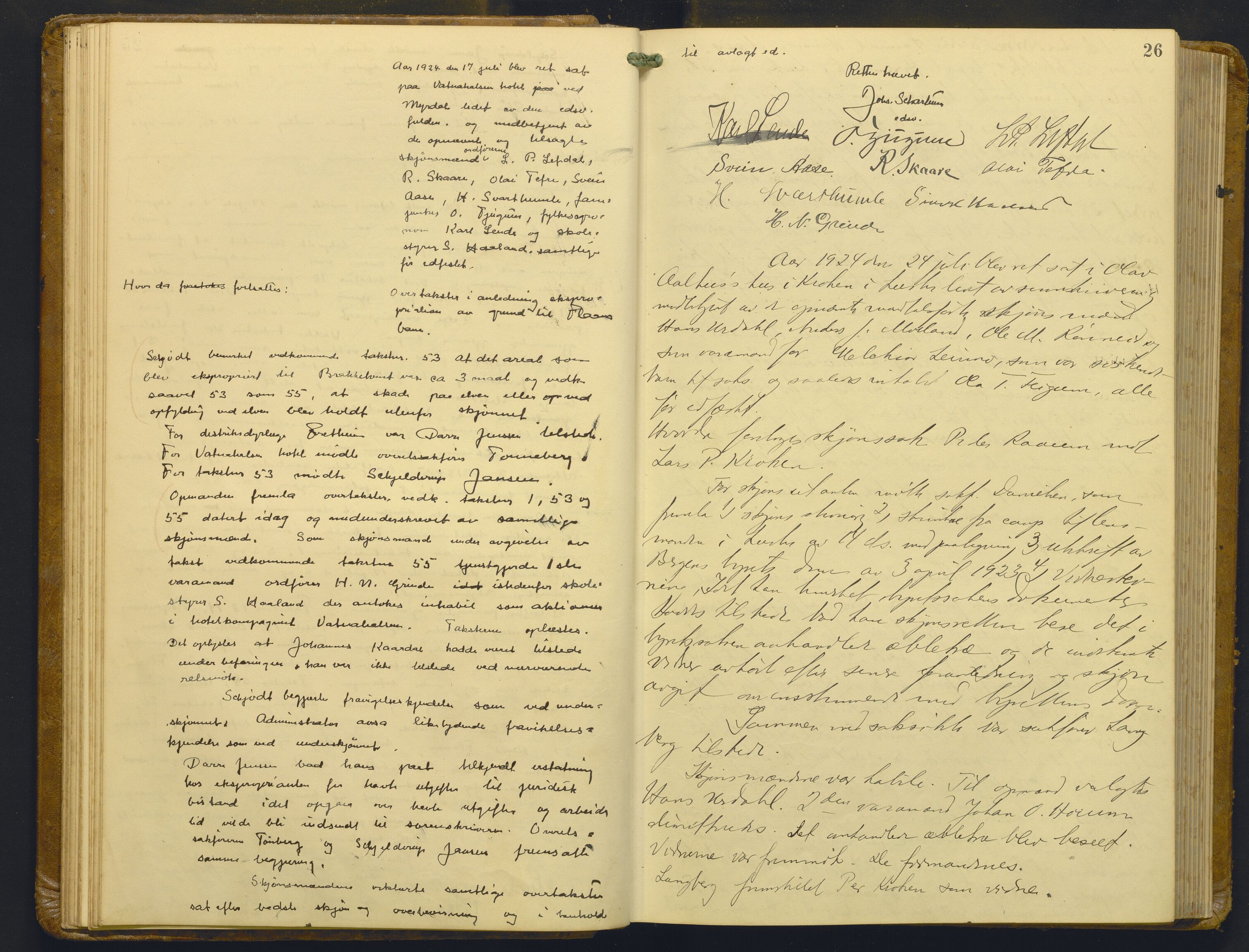 Indre Sogn tingrett, AV/SAB-A-3301/1/F/Fb/Fba/L0015: Sivile og offentlege saker, Bb 11, 1923-1928, p. 25b-26a