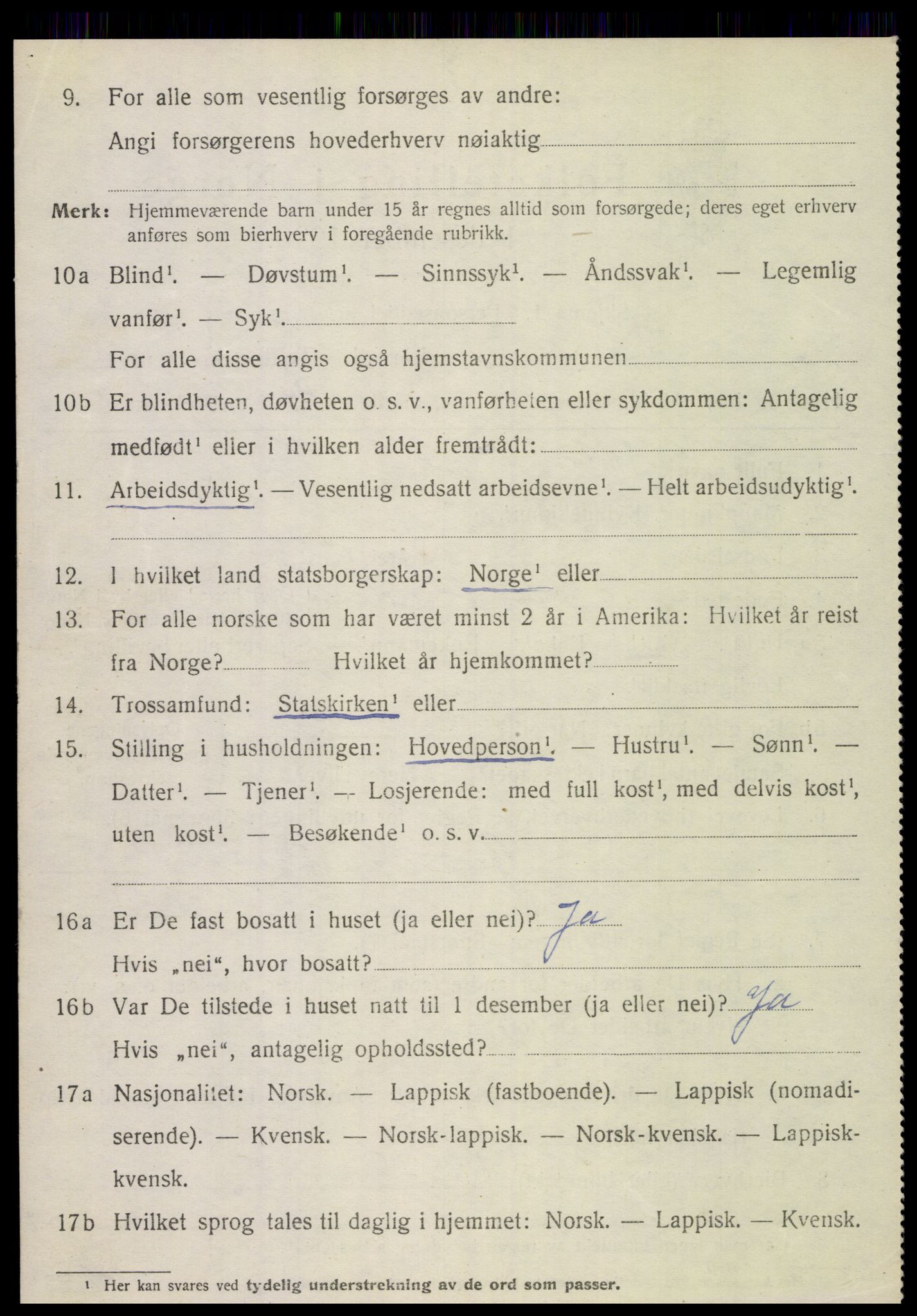 SAT, 1920 census for Kjerringøy, 1920, p. 1270