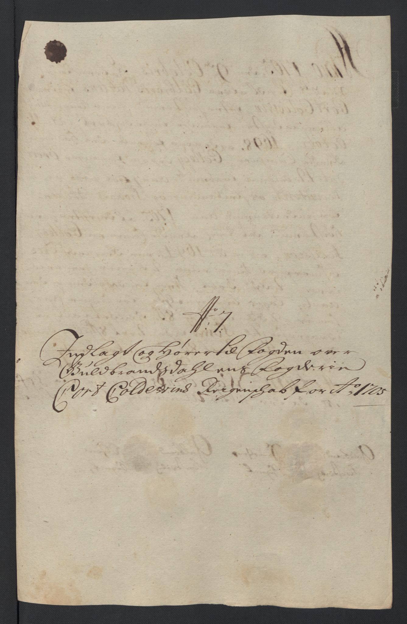 Rentekammeret inntil 1814, Reviderte regnskaper, Fogderegnskap, RA/EA-4092/R17/L1178: Fogderegnskap Gudbrandsdal, 1705-1707, p. 54