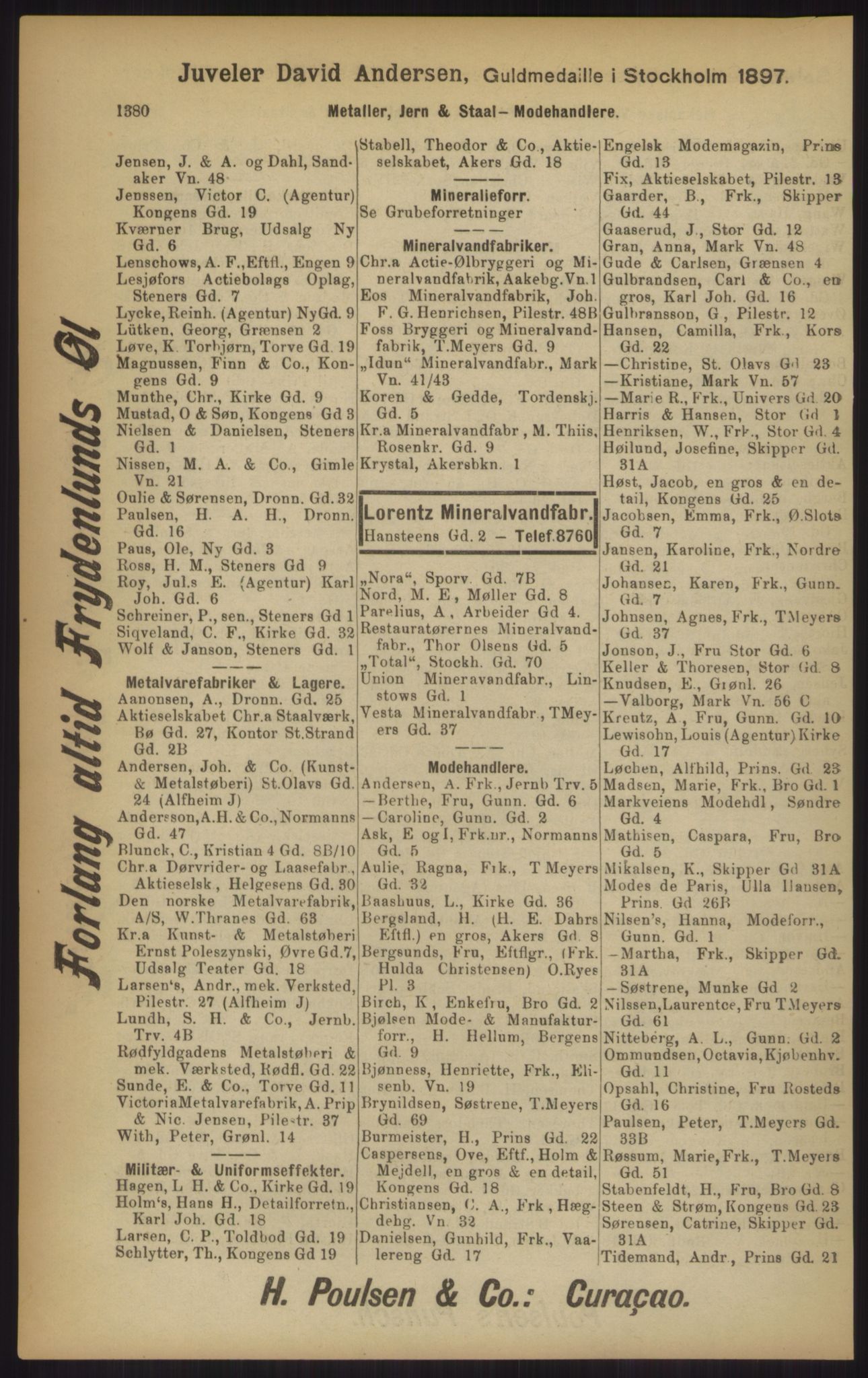 Kristiania/Oslo adressebok, PUBL/-, 1902, p. 1380