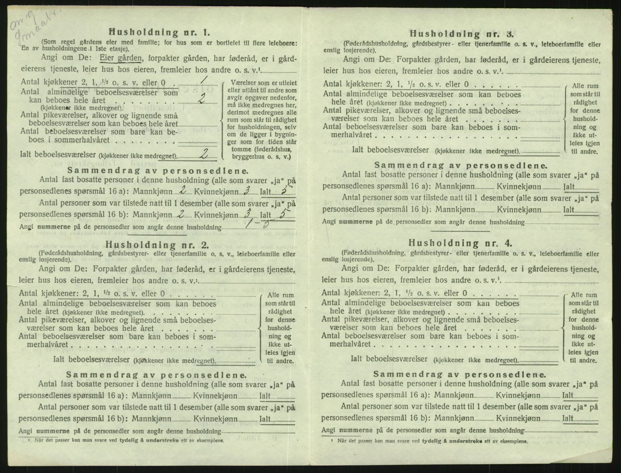SAH, 1920 census for Elverum, 1920, p. 3775