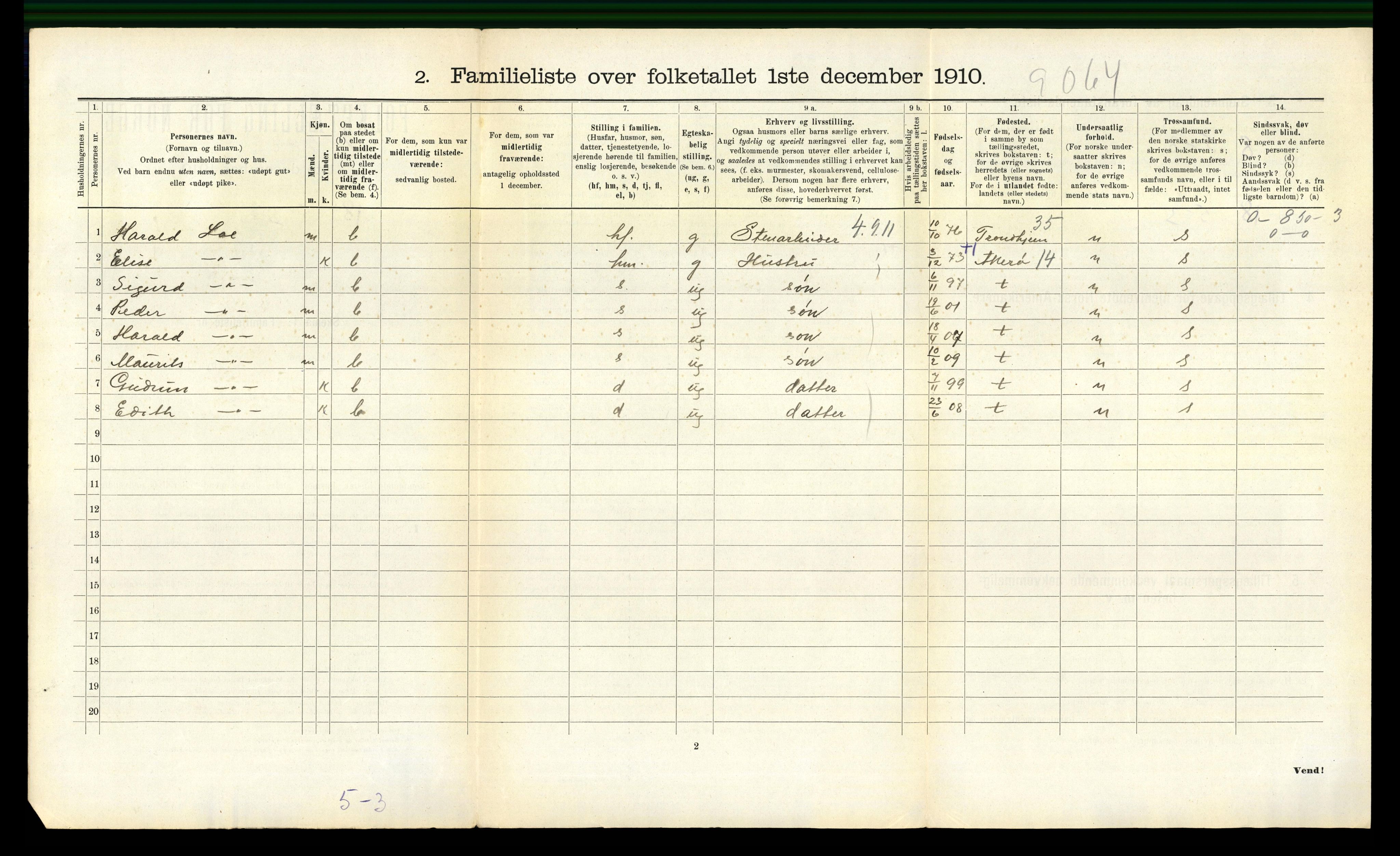 RA, 1910 census for Ålesund, 1910, p. 5202