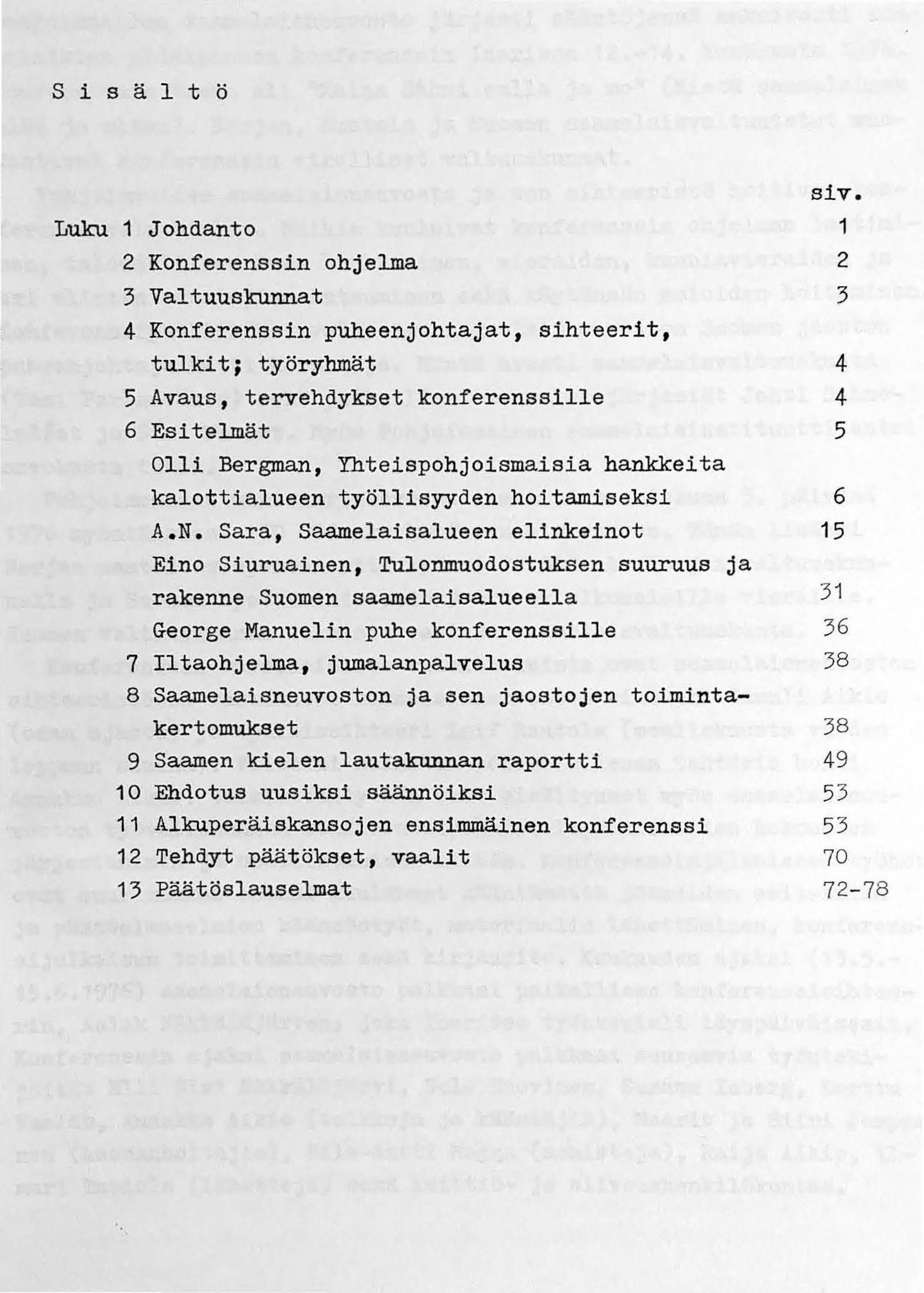 Sámiráđđi / Saami Council, AV/SAMI-PA-1126/X/L0009: Saami Conference IX, 1976