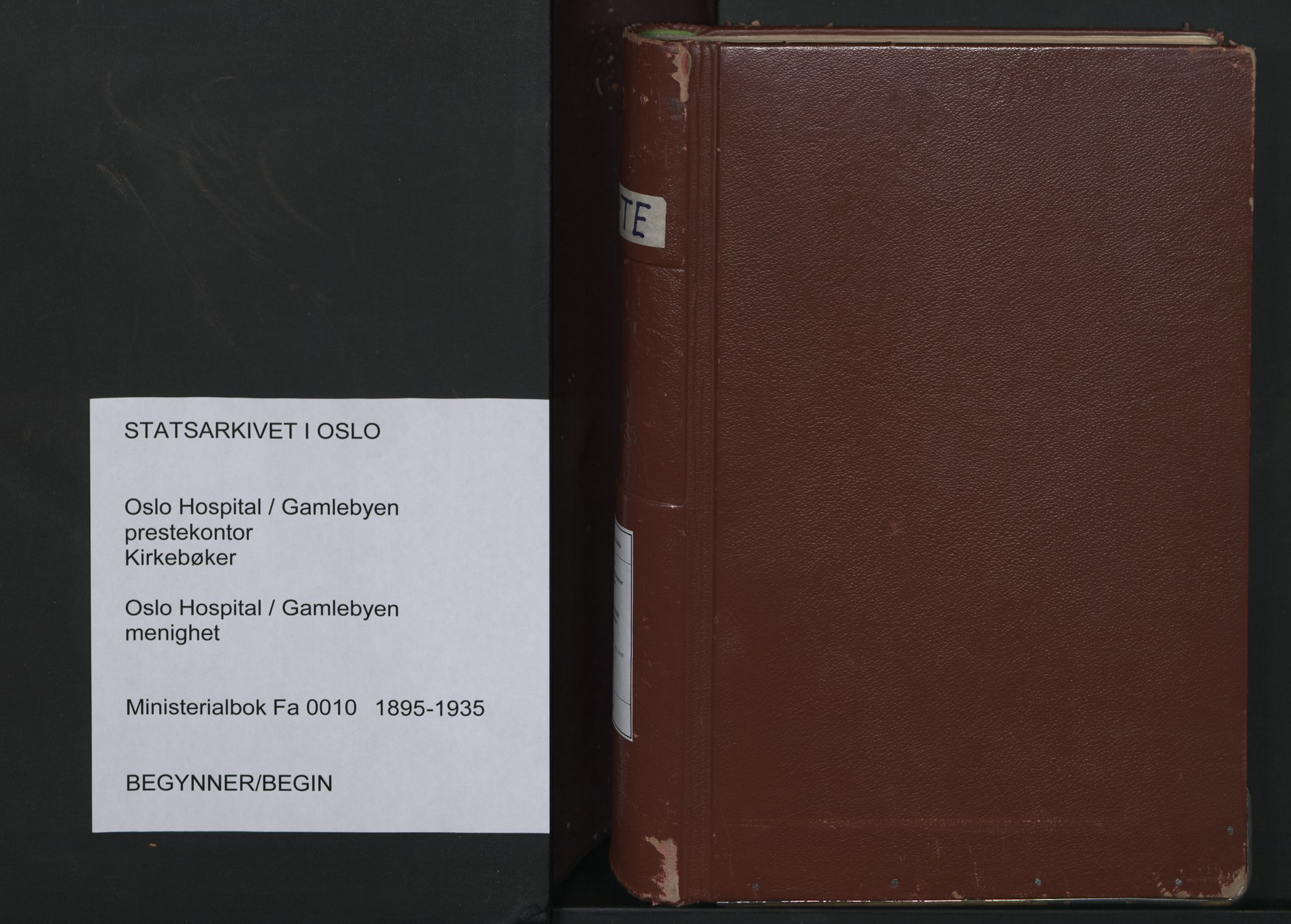 Gamlebyen prestekontor Kirkebøker, SAO/A-10884/F/Fa/L0010: Parish register (official) no. 10, 1895-1935