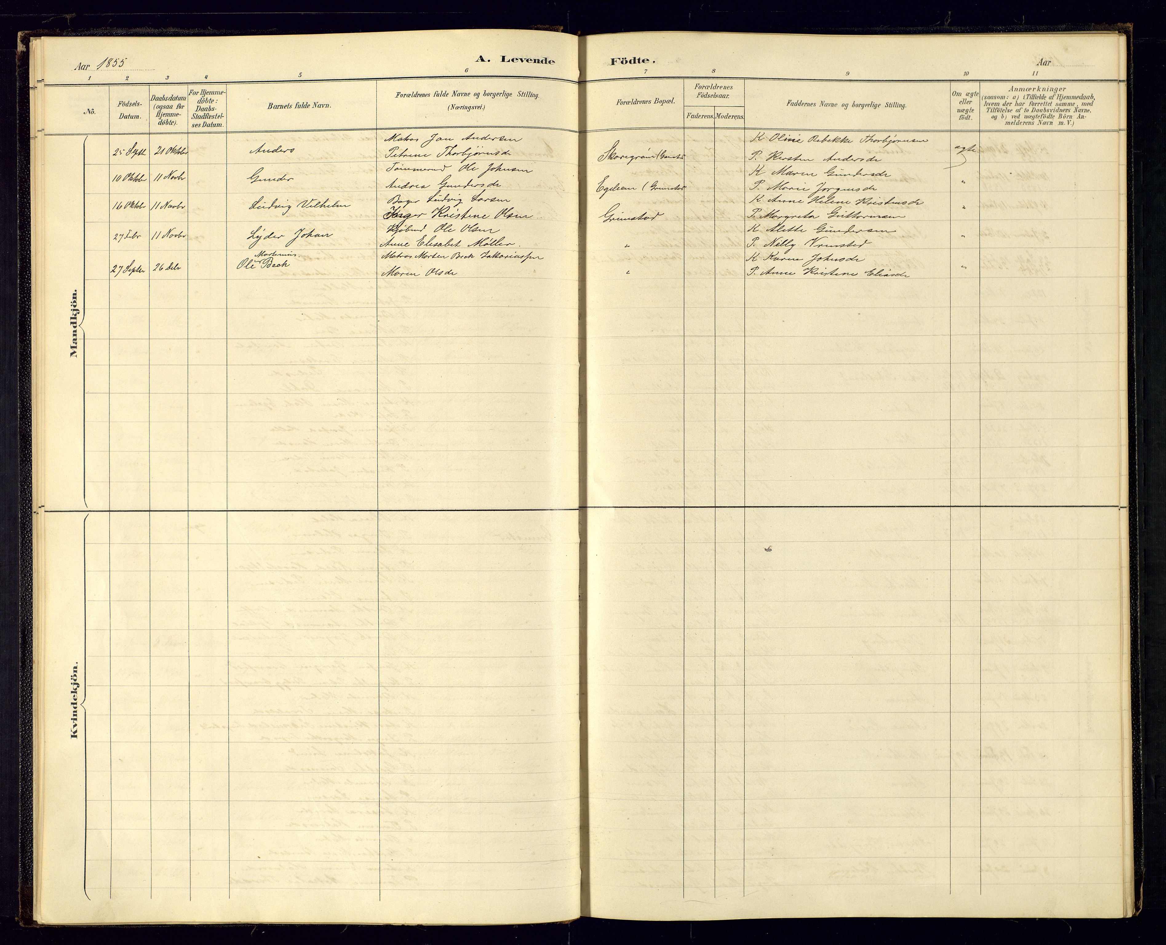 Grimstad sokneprestkontor, AV/SAK-1111-0017/F/Fa/L0001: Parish register (official) no. A 1a, 1850-1877