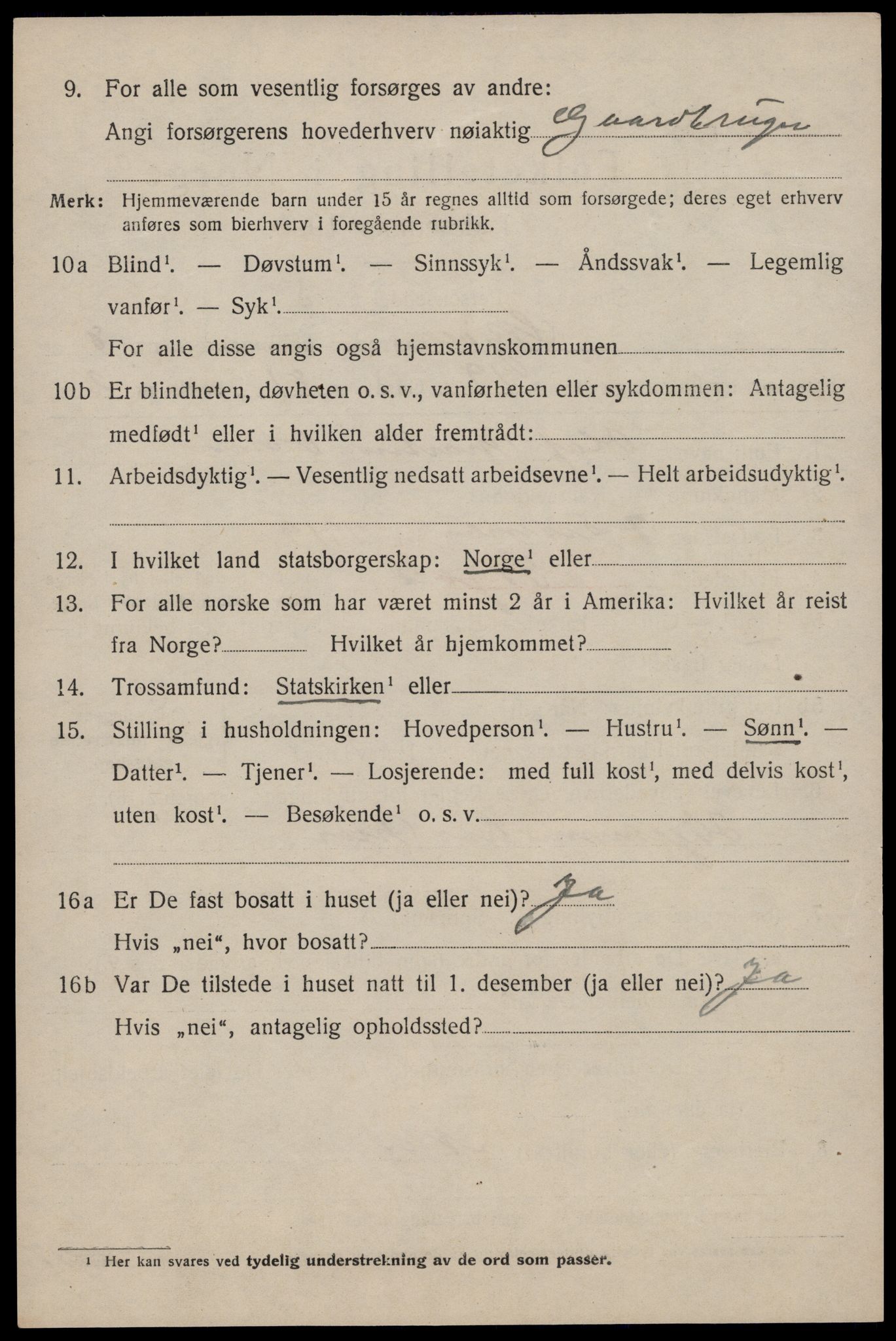 SAST, 1920 census for Skjold, 1920, p. 4381