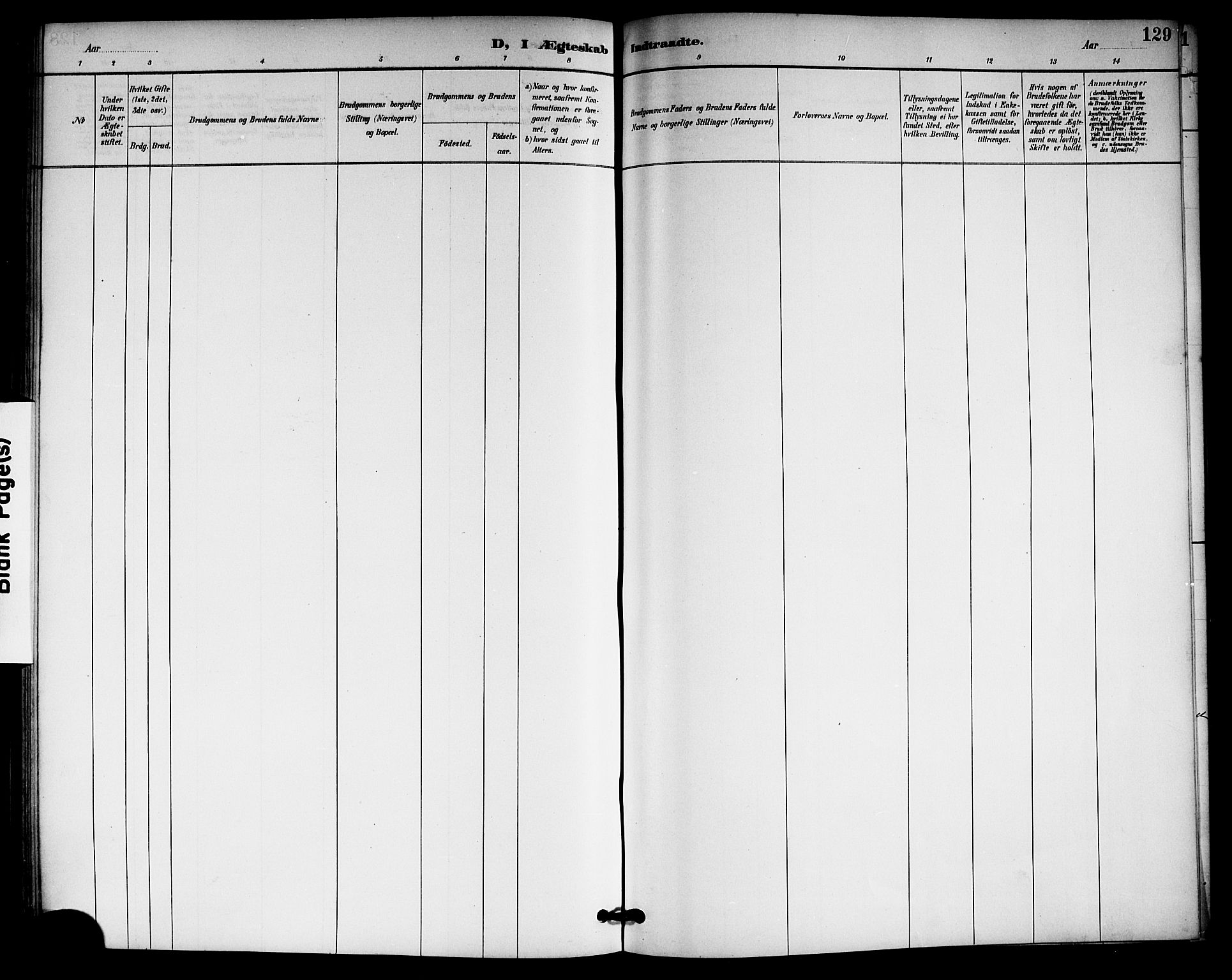 Gransherad kirkebøker, SAKO/A-267/G/Gb/L0003: Parish register (copy) no. II 3, 1887-1921, p. 129