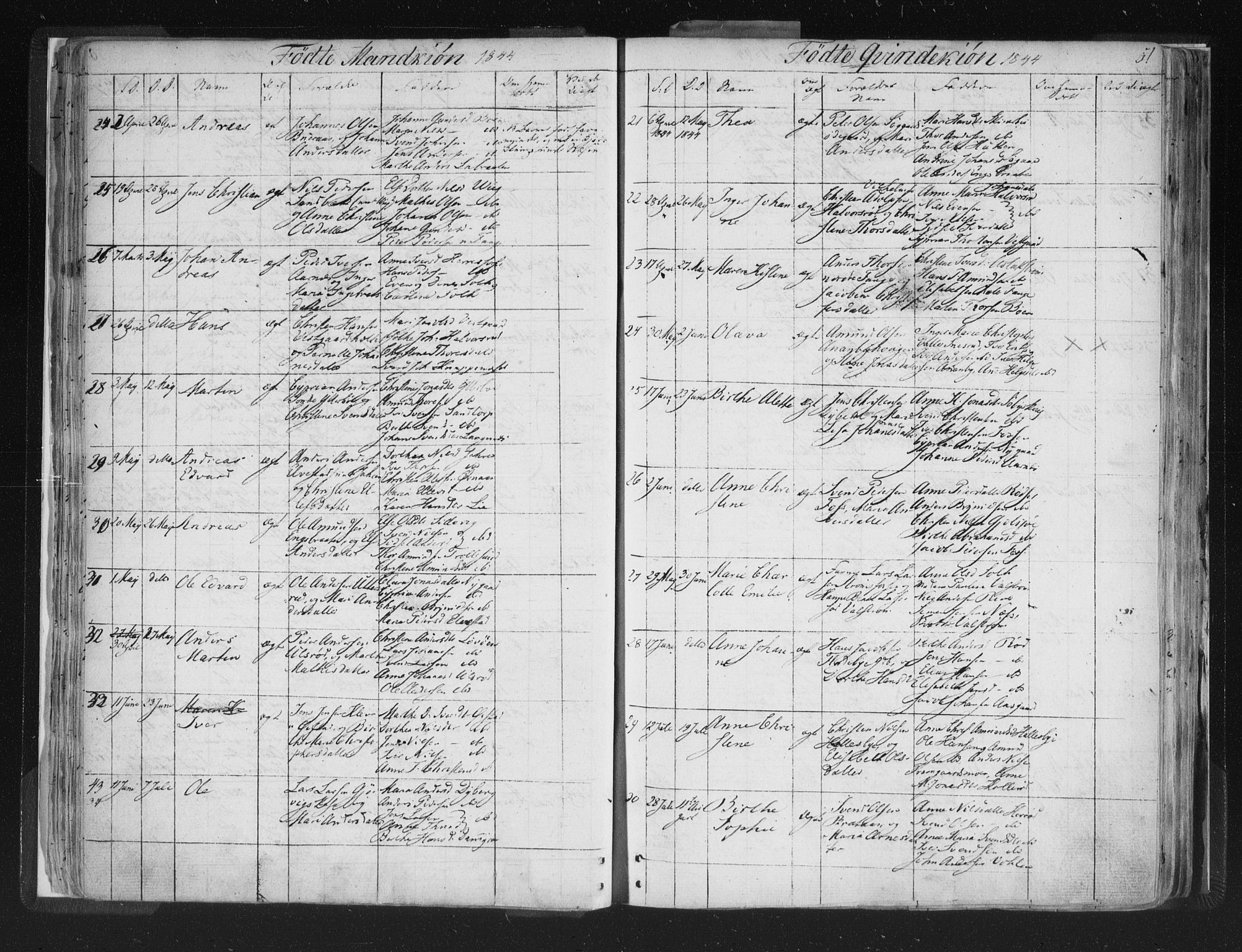Aremark prestekontor Kirkebøker, SAO/A-10899/F/Fc/L0002: Parish register (official) no. III 2, 1834-1849, p. 51