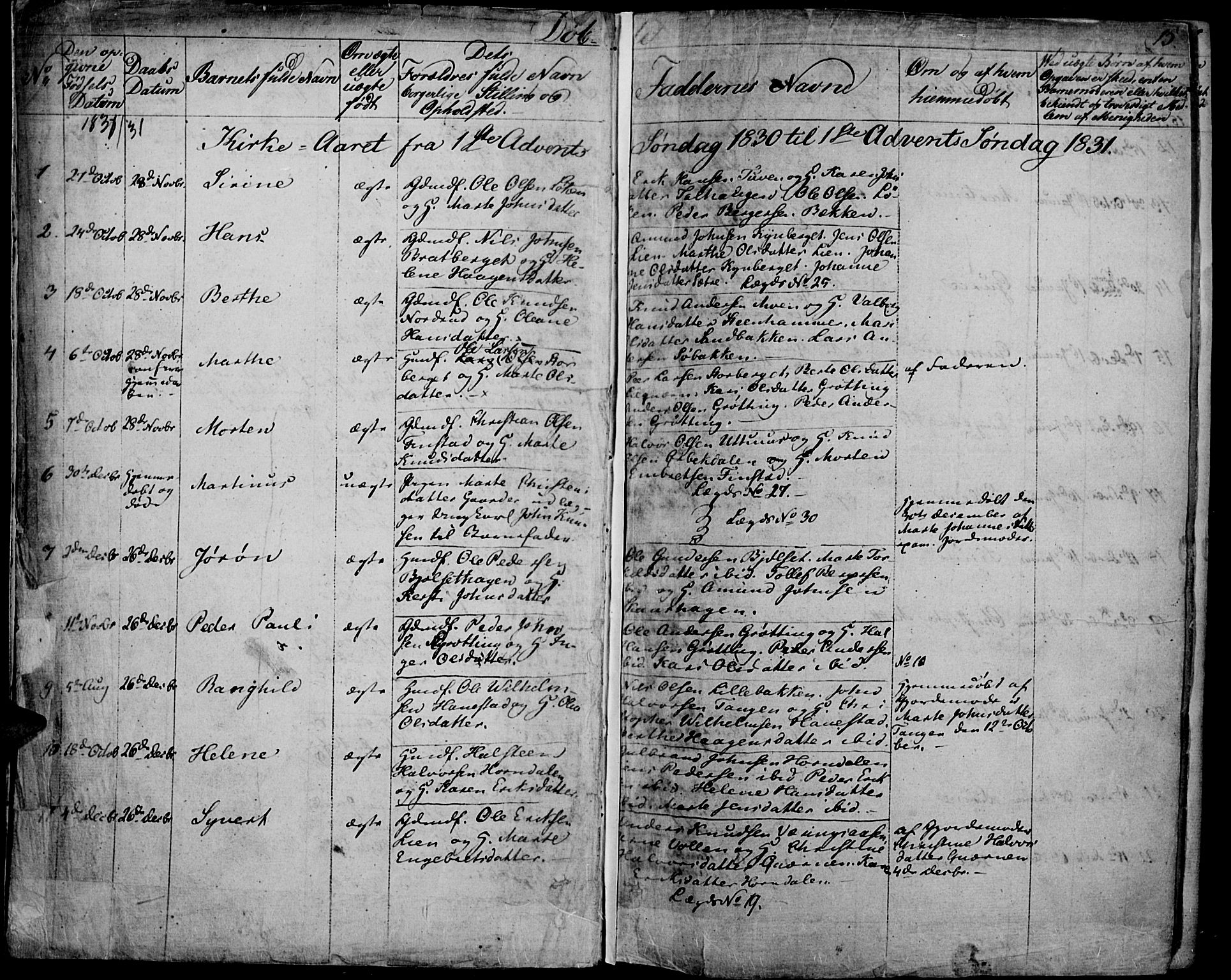 Elverum prestekontor, SAH/PREST-044/H/Ha/Haa/L0008: Parish register (official) no. 8, 1830-1842, p. 15