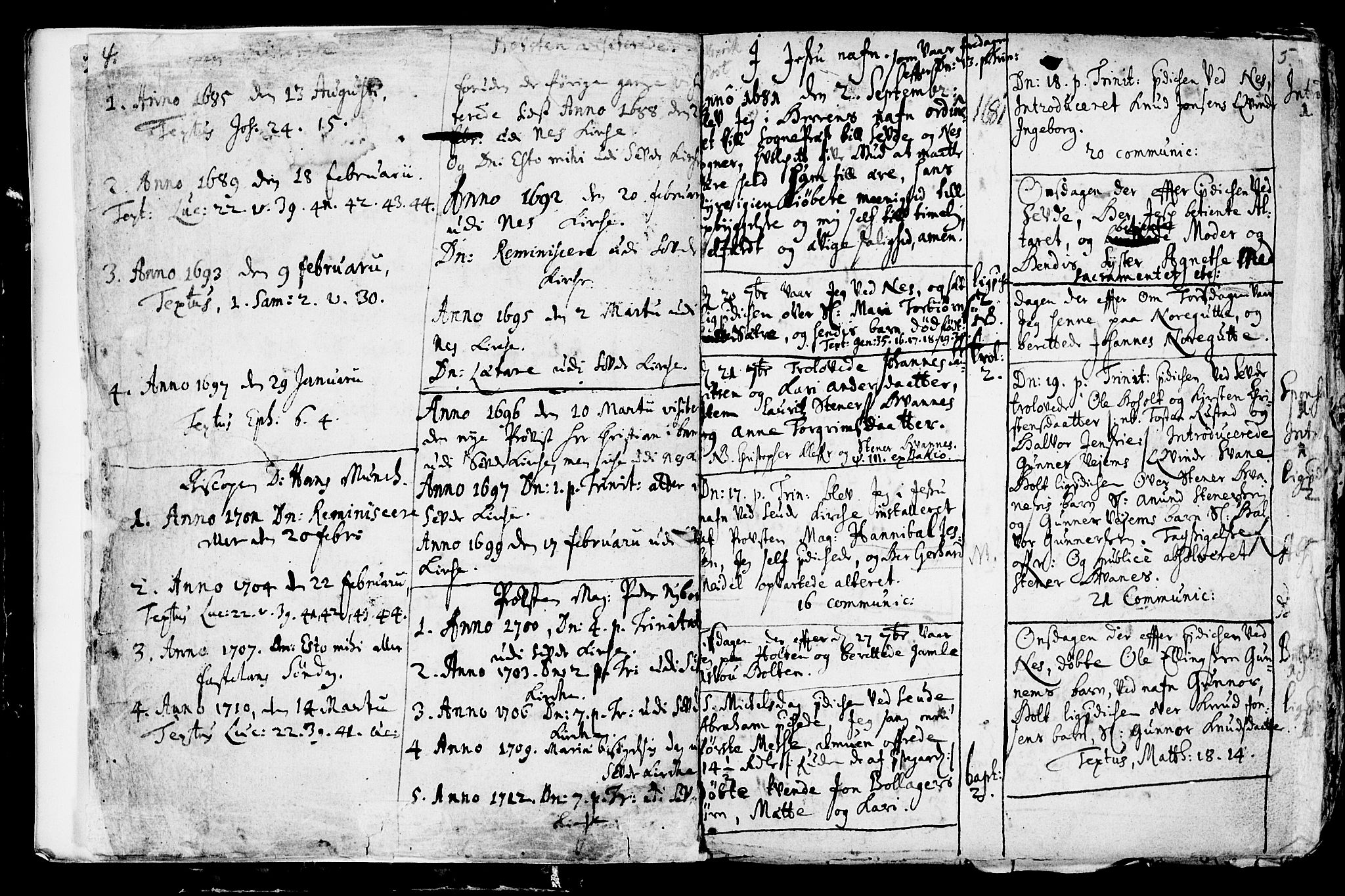 Sauherad kirkebøker, SAKO/A-298/F/Fa/L0002: Parish register (official) no. I 2, 1681-1720, p. 4-5