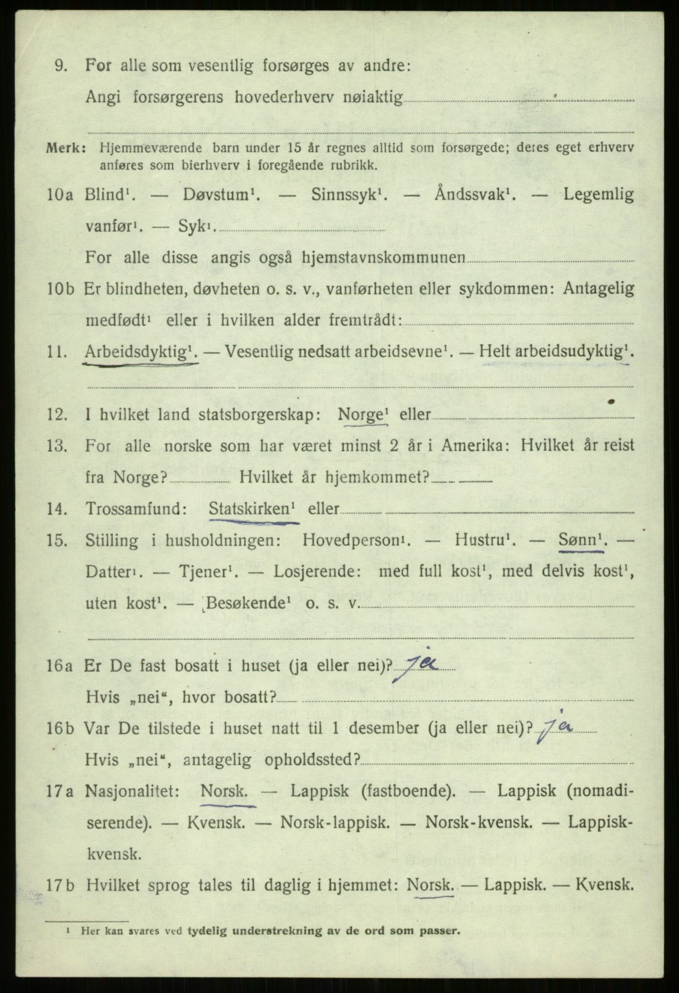 SATØ, 1920 census for Trondenes, 1920, p. 17899