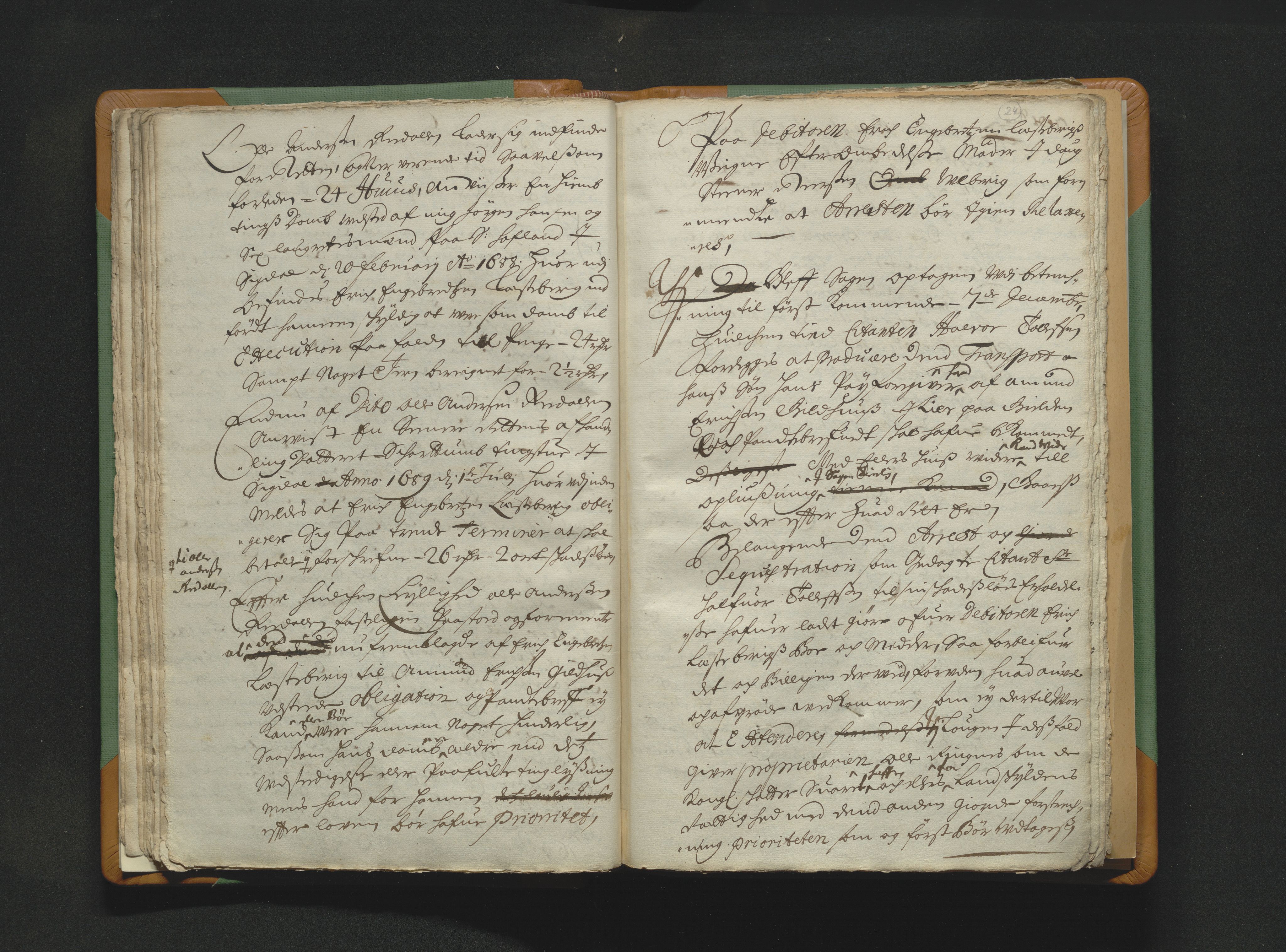 Eiker, Modum og Sigdal sorenskriveri, AV/SAKO-A-123/H/Hb/Hba/L0002b: Skifteprotokoll, 1678-1696, p. 23b-24a