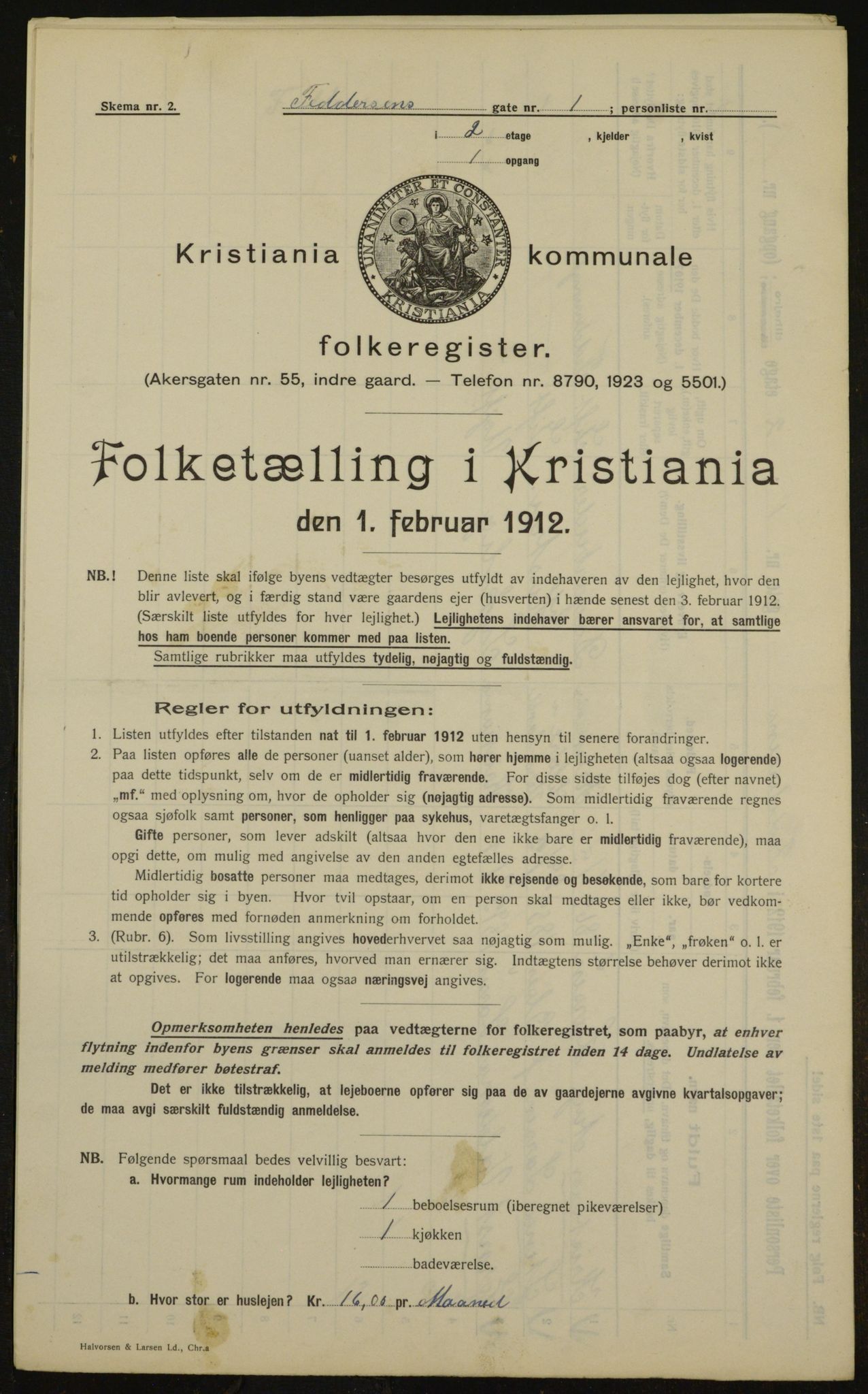 OBA, Municipal Census 1912 for Kristiania, 1912, p. 23974