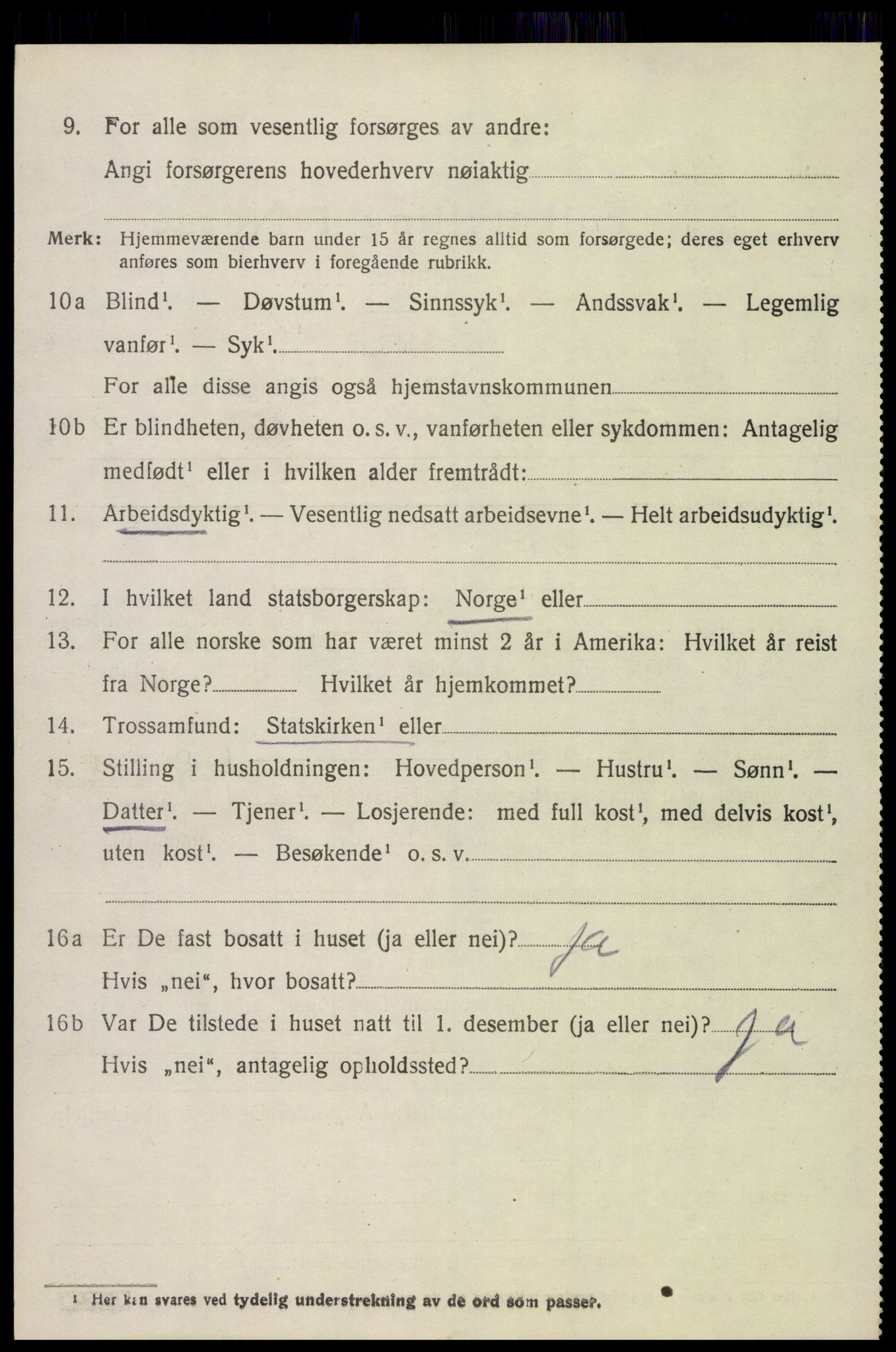 SAH, 1920 census for Gran, 1920, p. 6345