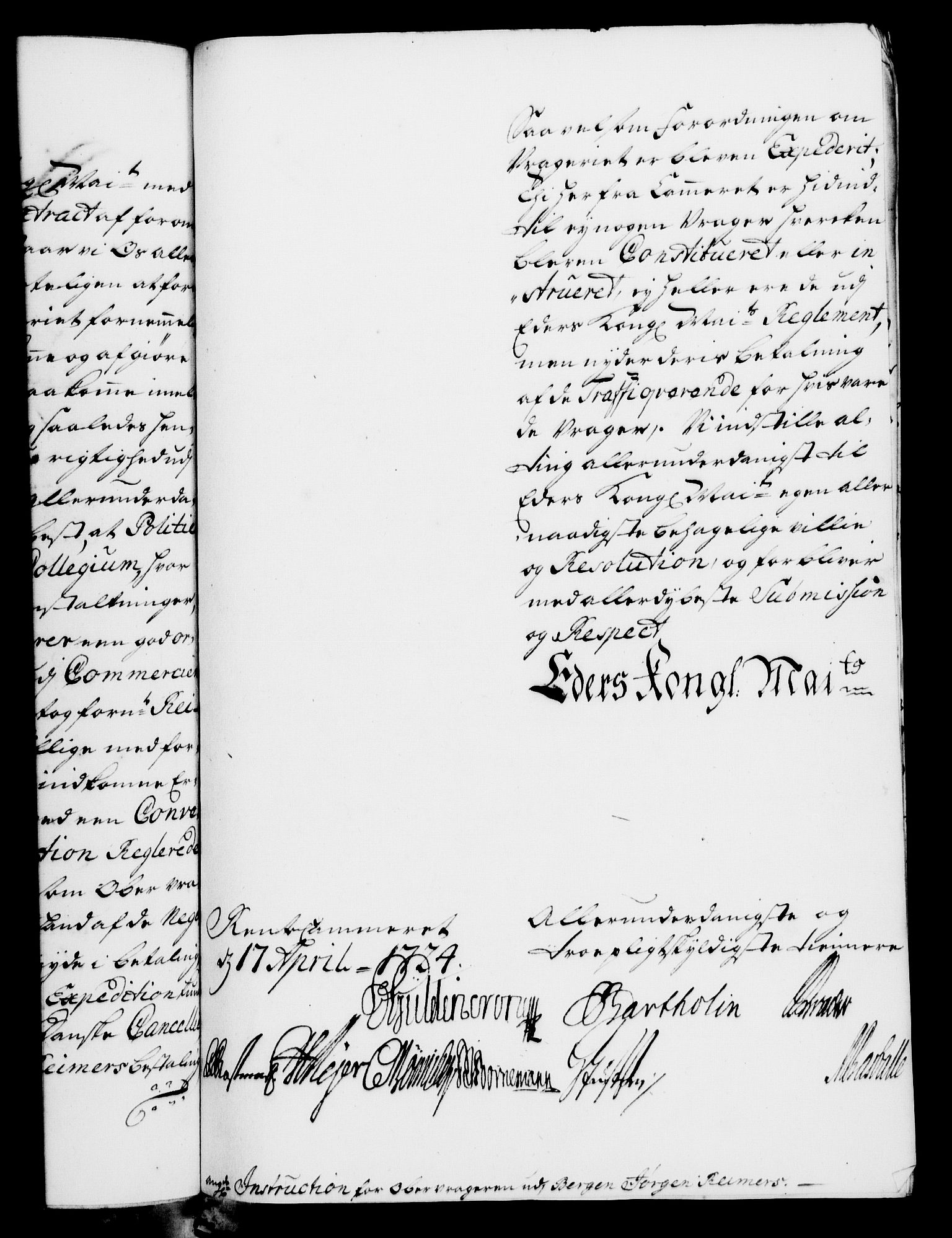 Rentekammeret, Kammerkanselliet, RA/EA-3111/G/Gf/Gfa/L0007: Norsk relasjons- og resolusjonsprotokoll (merket RK 52.7), 1724, p. 446
